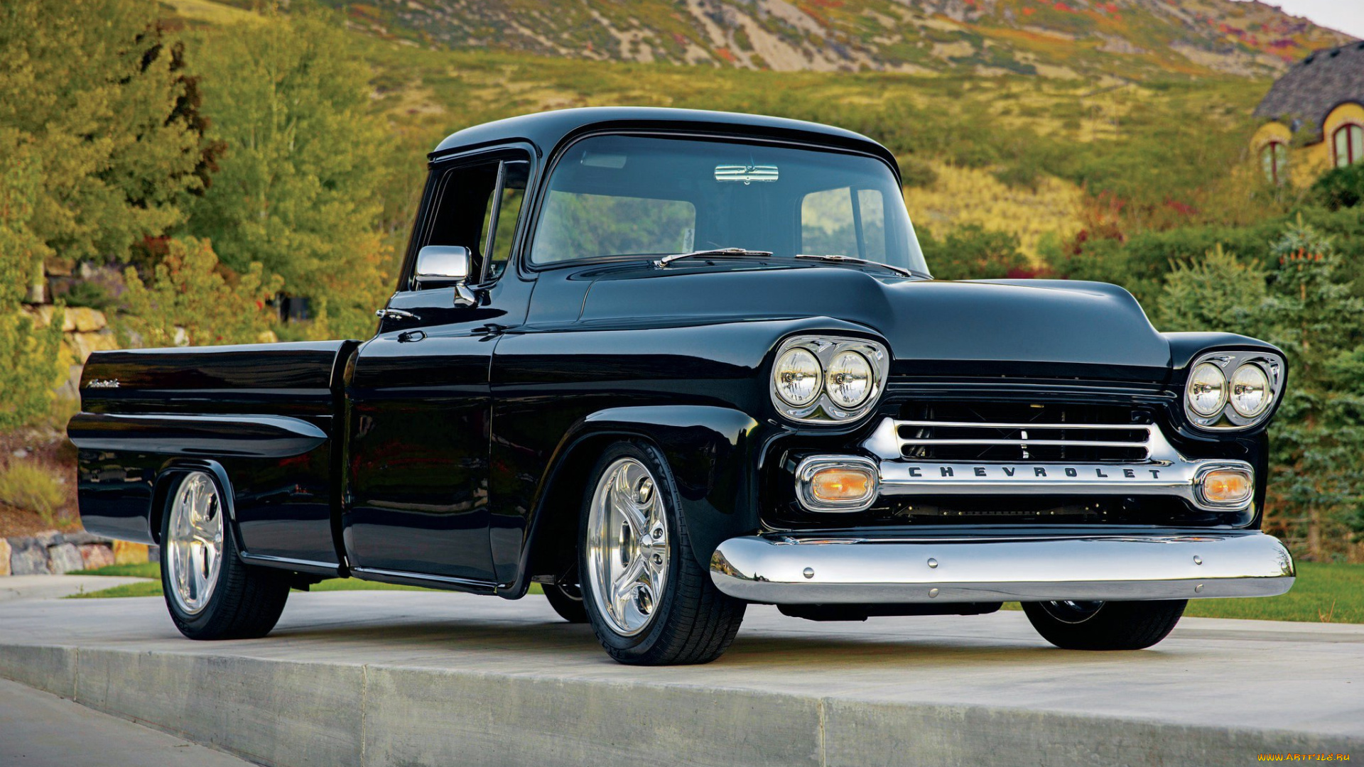 автомобили, custom, pick-up, chevy