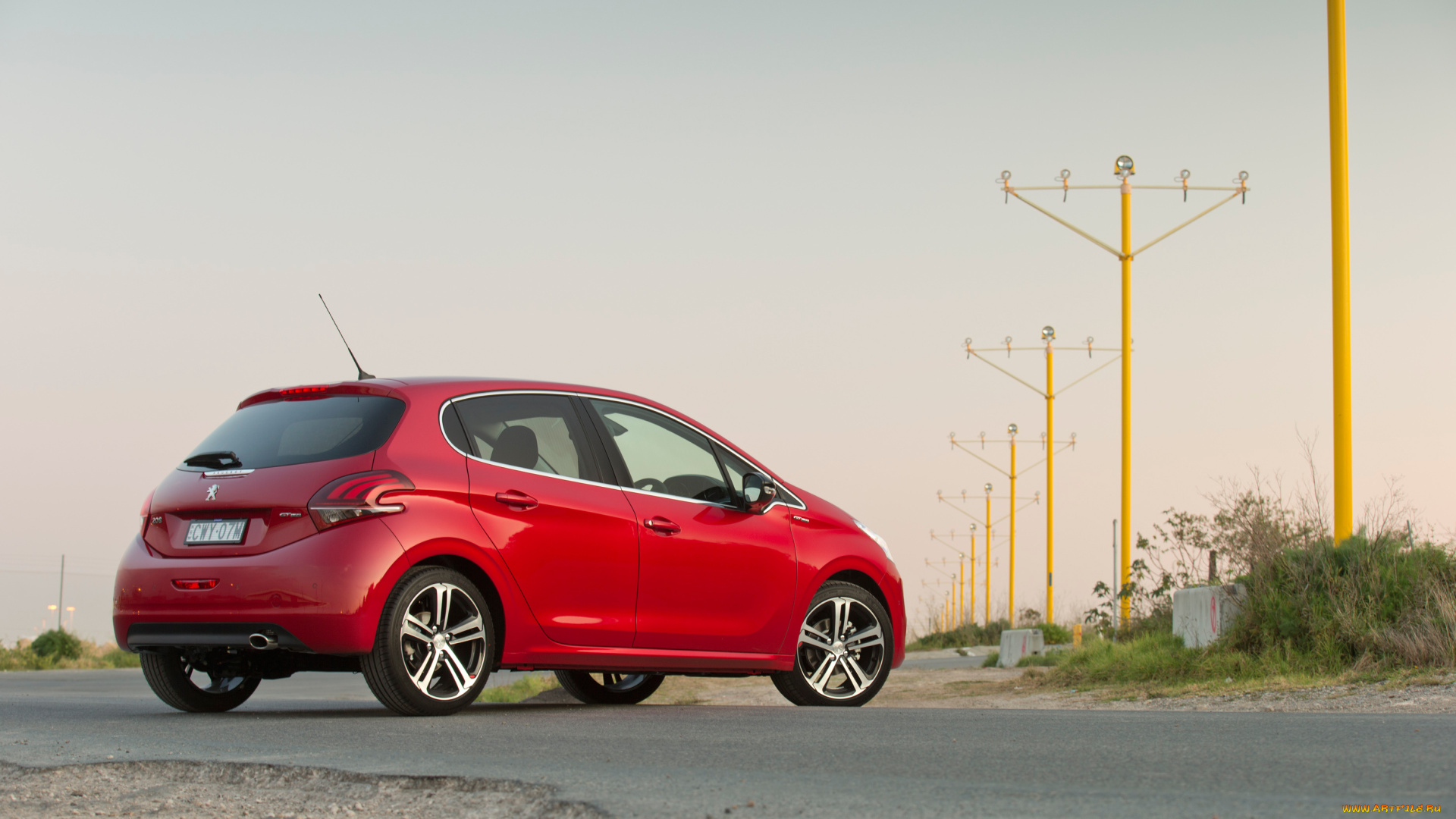 автомобили, peugeot, 2015г, красный, au-spec, gti, 208