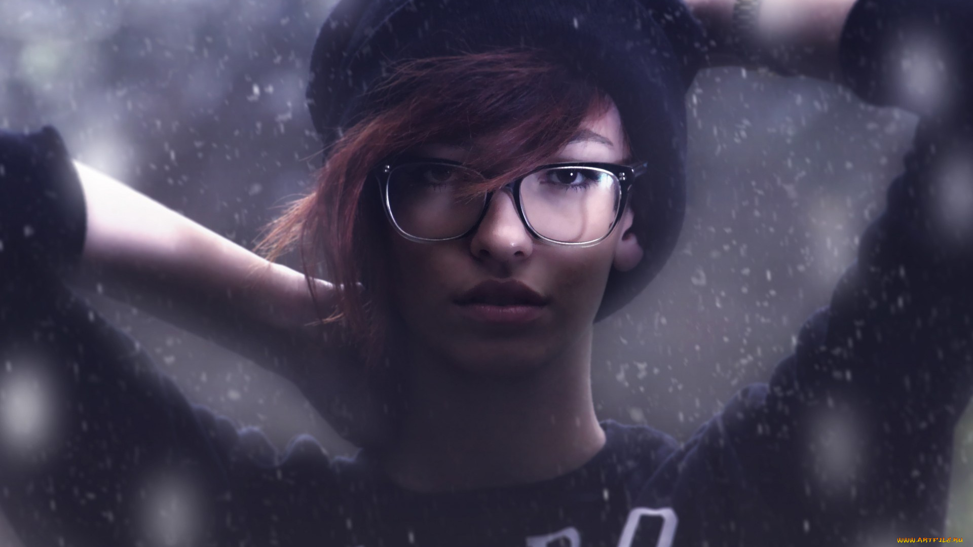 девушки, alessandro, di, cicco, photographer, alessandro, di, cicco, photo, девушка, girl, очки, шапка, свитер, снег