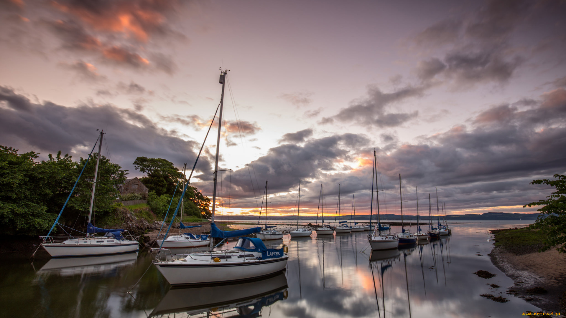 корабли, Яхты, суда, озеро