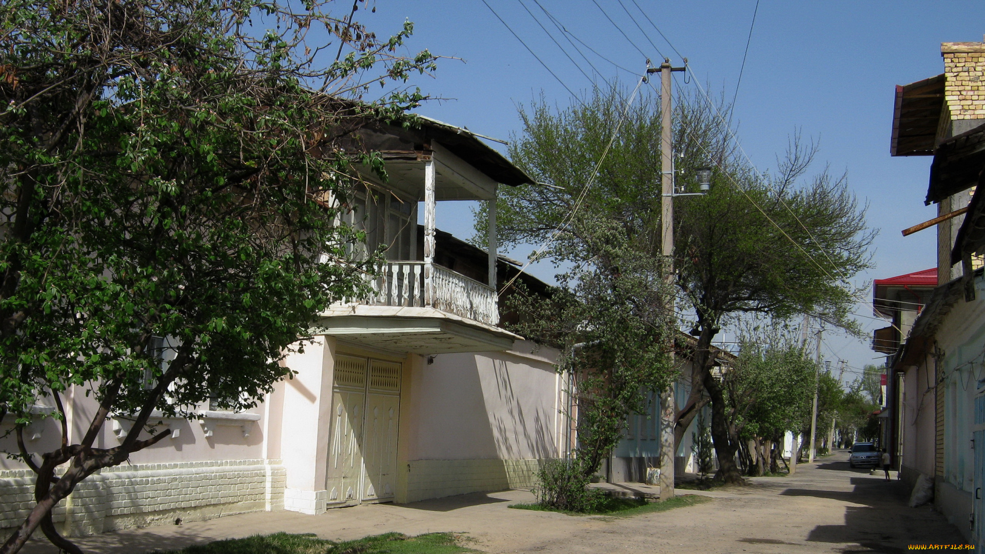 уходящая, натуоа, города, -, улицы, , площади, , набережные, балкон, переулок, здание, восток, гл, весна