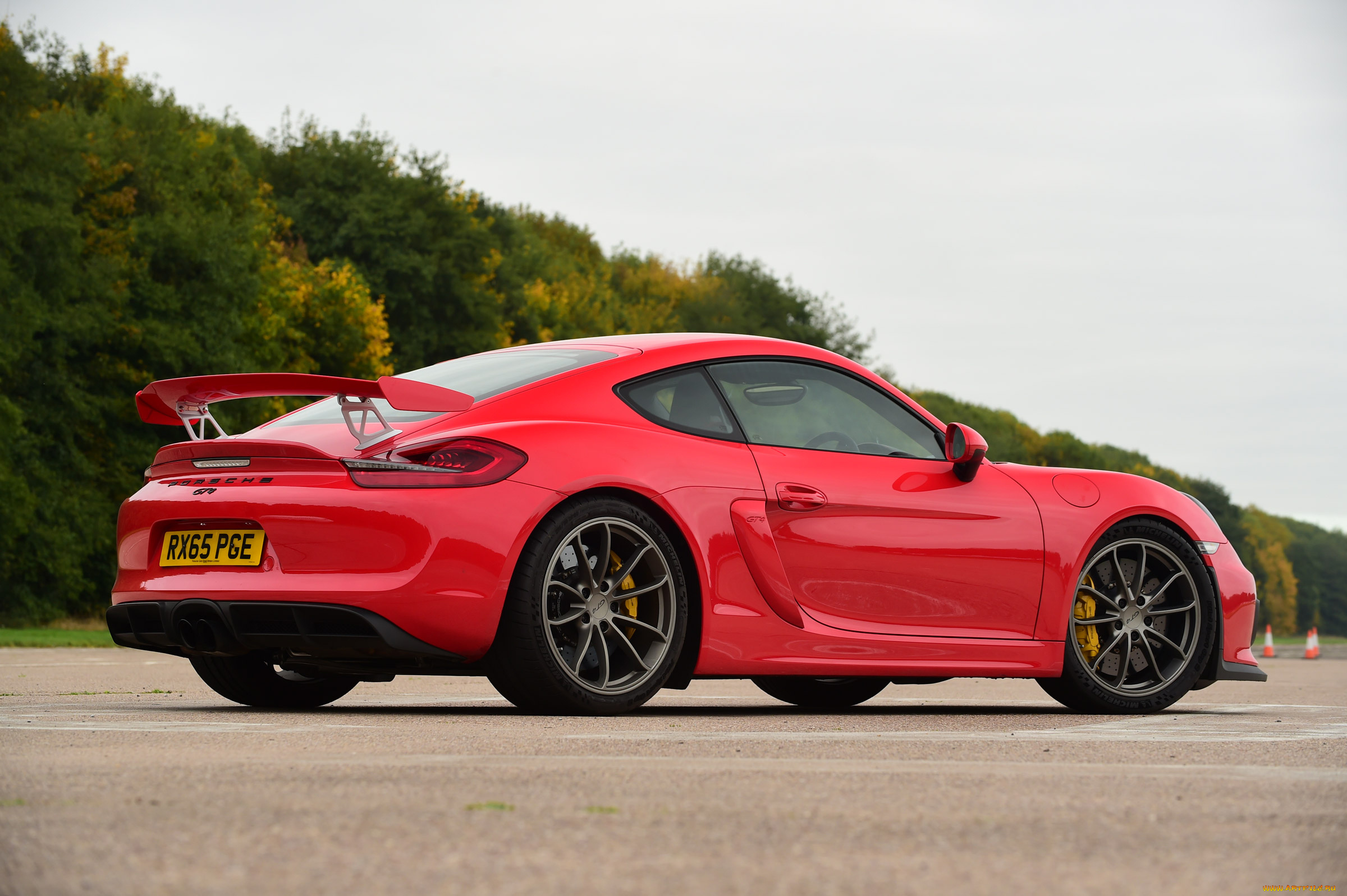 автомобили, porsche, 2015г, 981с, uk-spec, gt4, cayman, красный