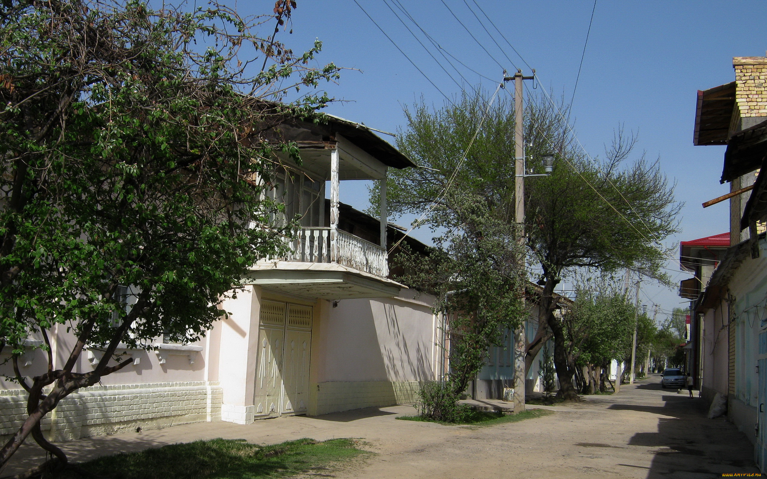 уходящая, натуоа, города, -, улицы, , площади, , набережные, балкон, переулок, здание, восток, гл, весна