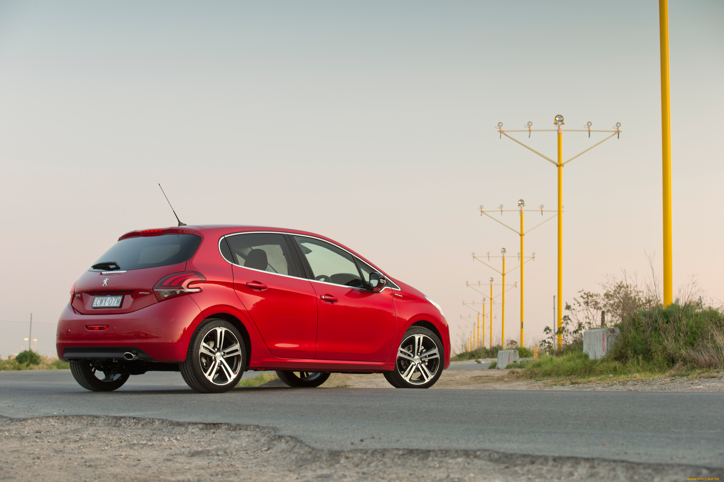 автомобили, peugeot, 2015г, красный, au-spec, gti, 208