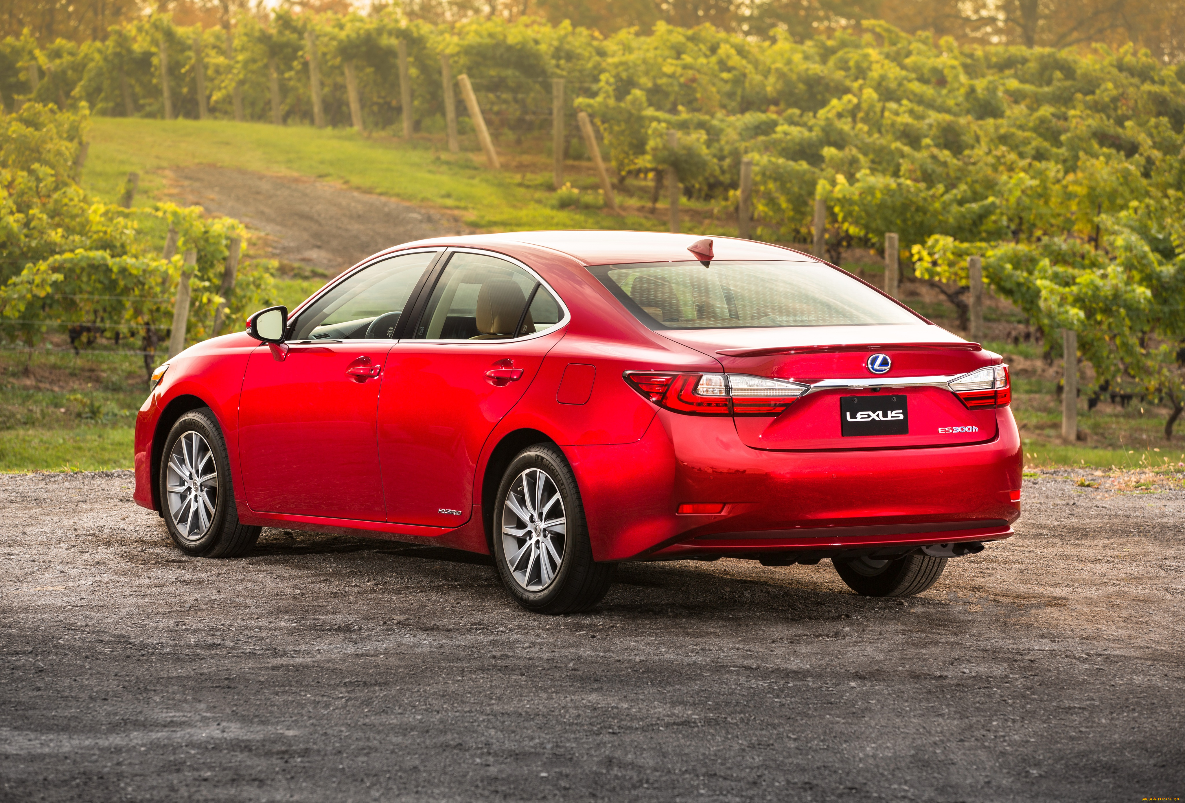 автомобили, lexus, 2016г, es, 300h, xv60, красный
