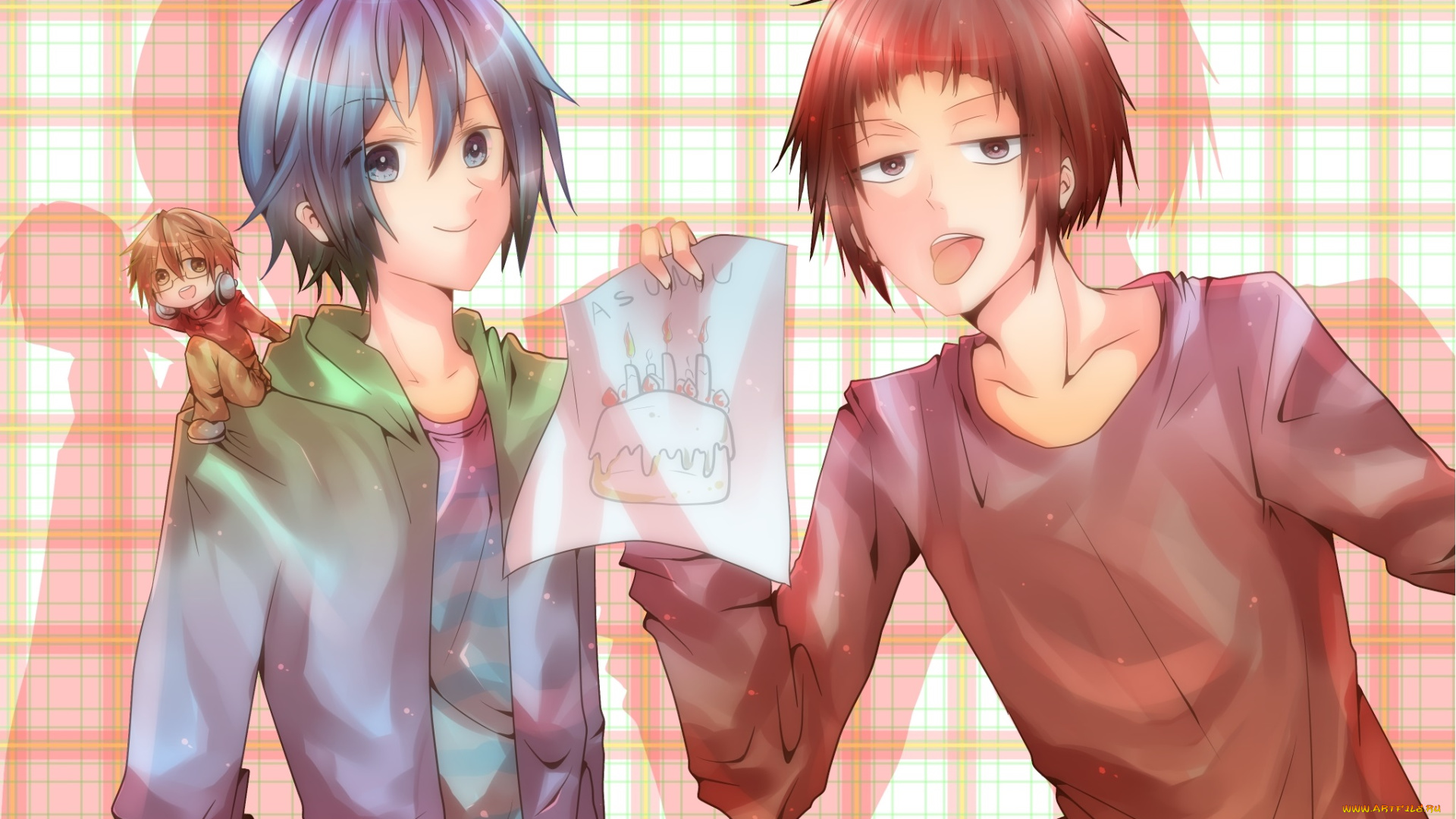 аниме, bakuman, парни