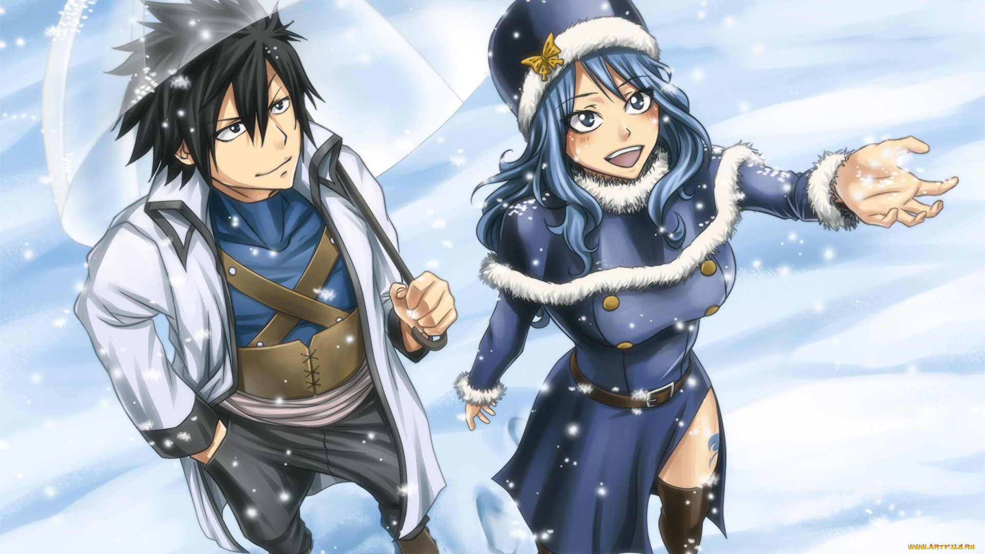 аниме, fairy, tail, девушка, взгляд, фон