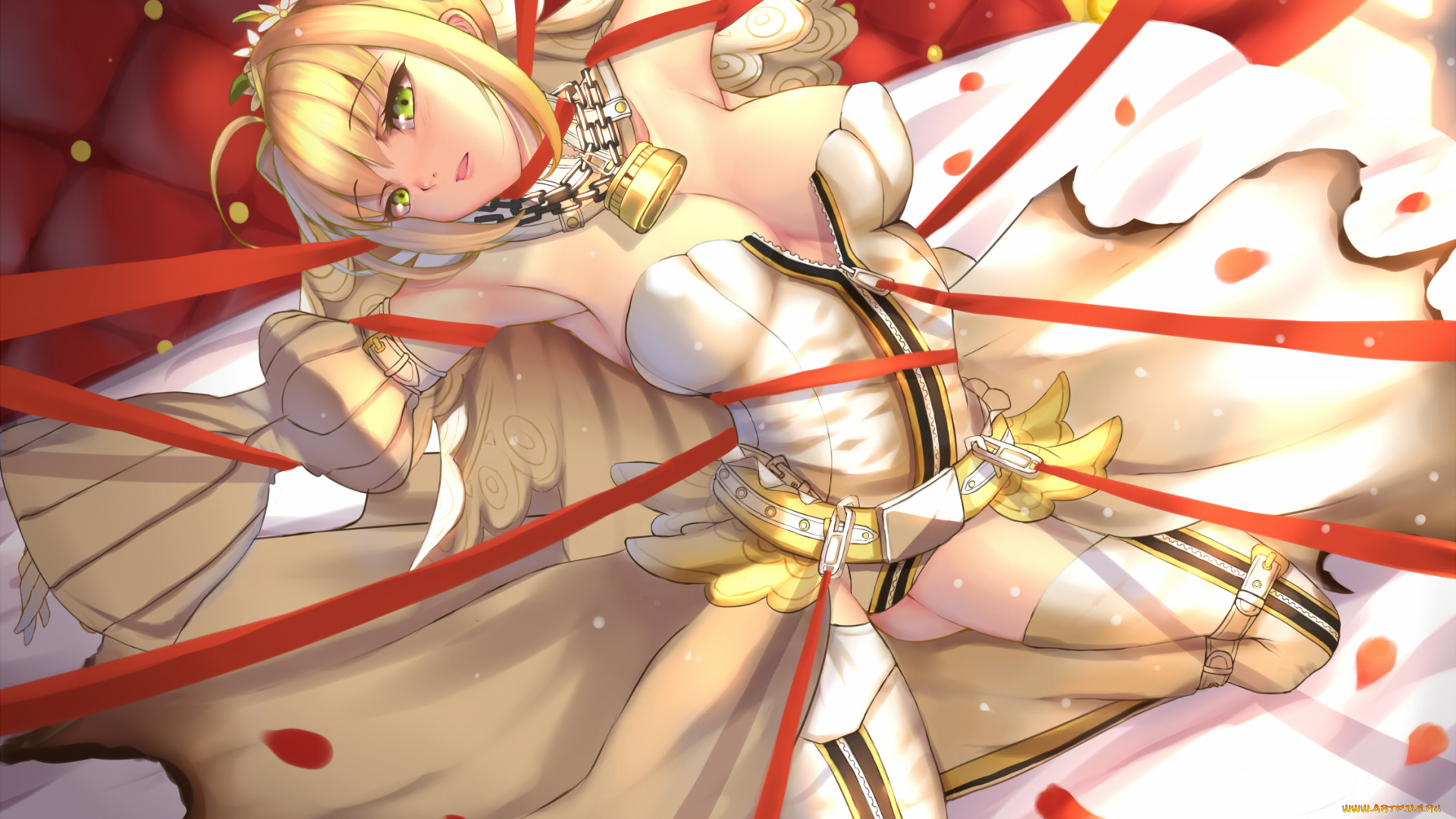 аниме, fate, stay, night, saber, bride