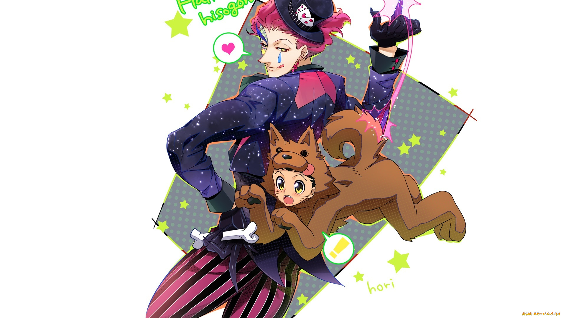 аниме, hunter, x, hunter, хисока, гон