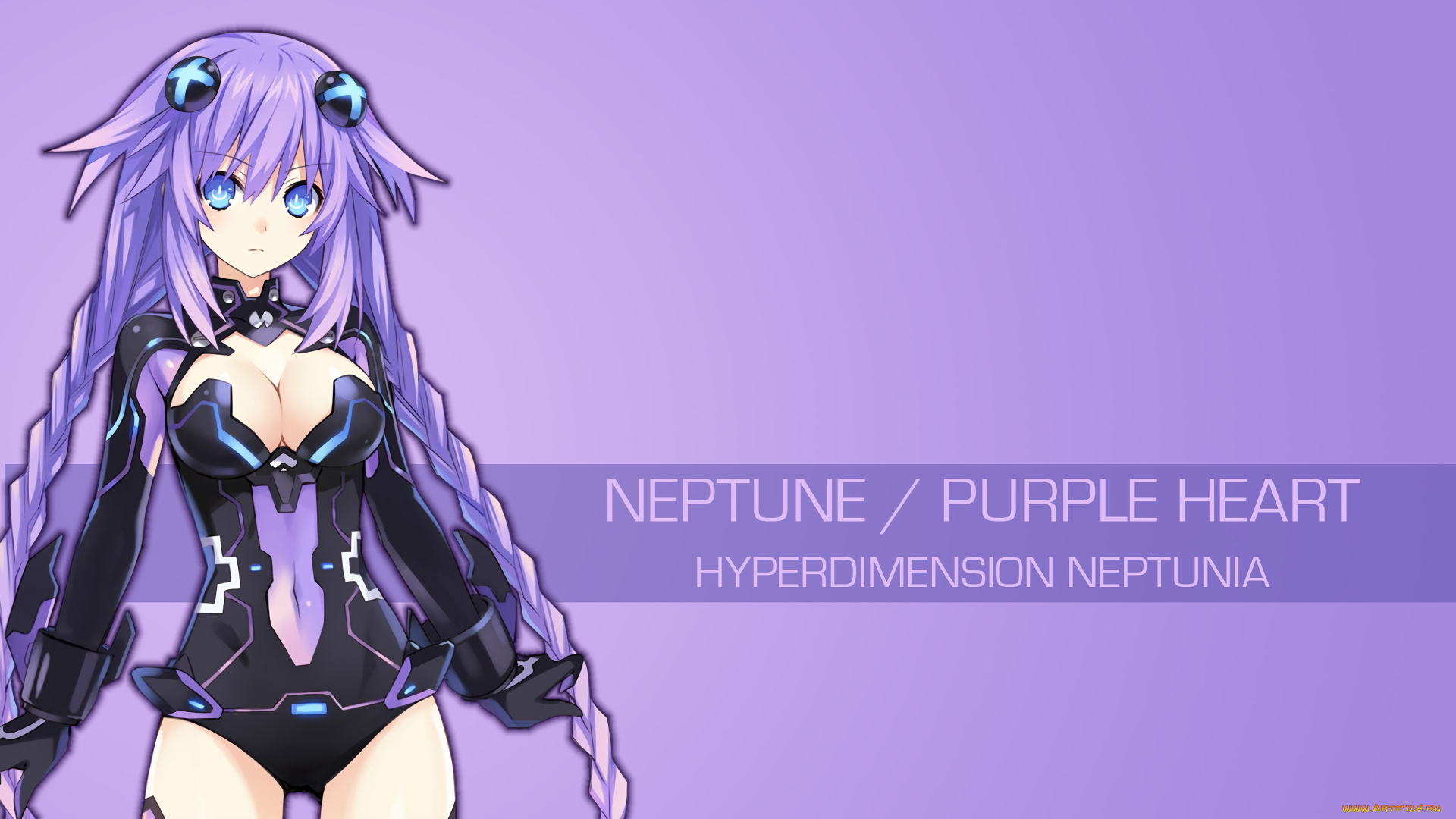 аниме, hyperdimension, neptunia, взгляд, девушка, фон