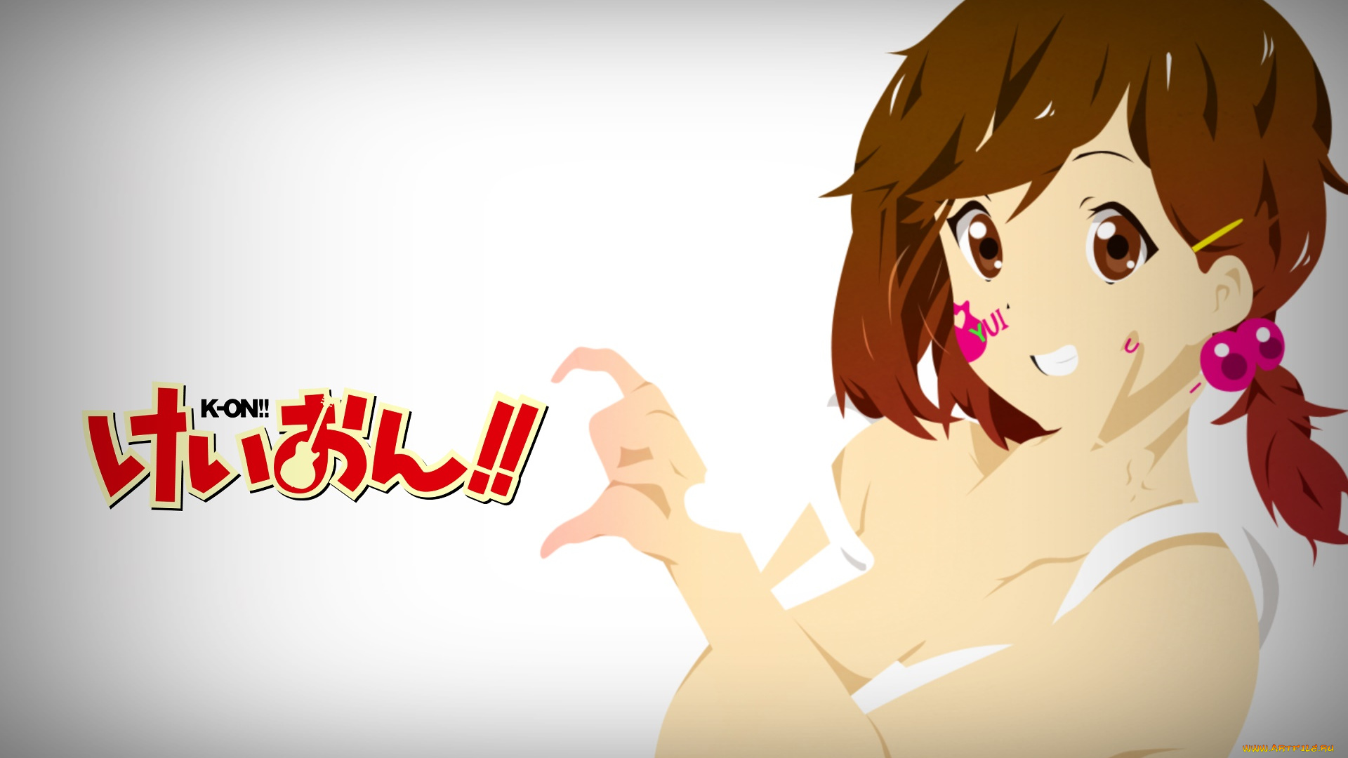 аниме, k-on, фон, взгляд, девушка