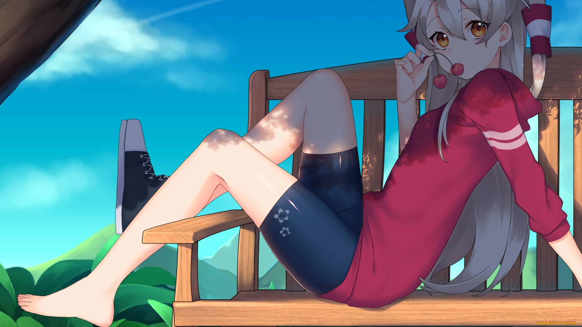 аниме, kantai, collection, фон, взгляд, девушка