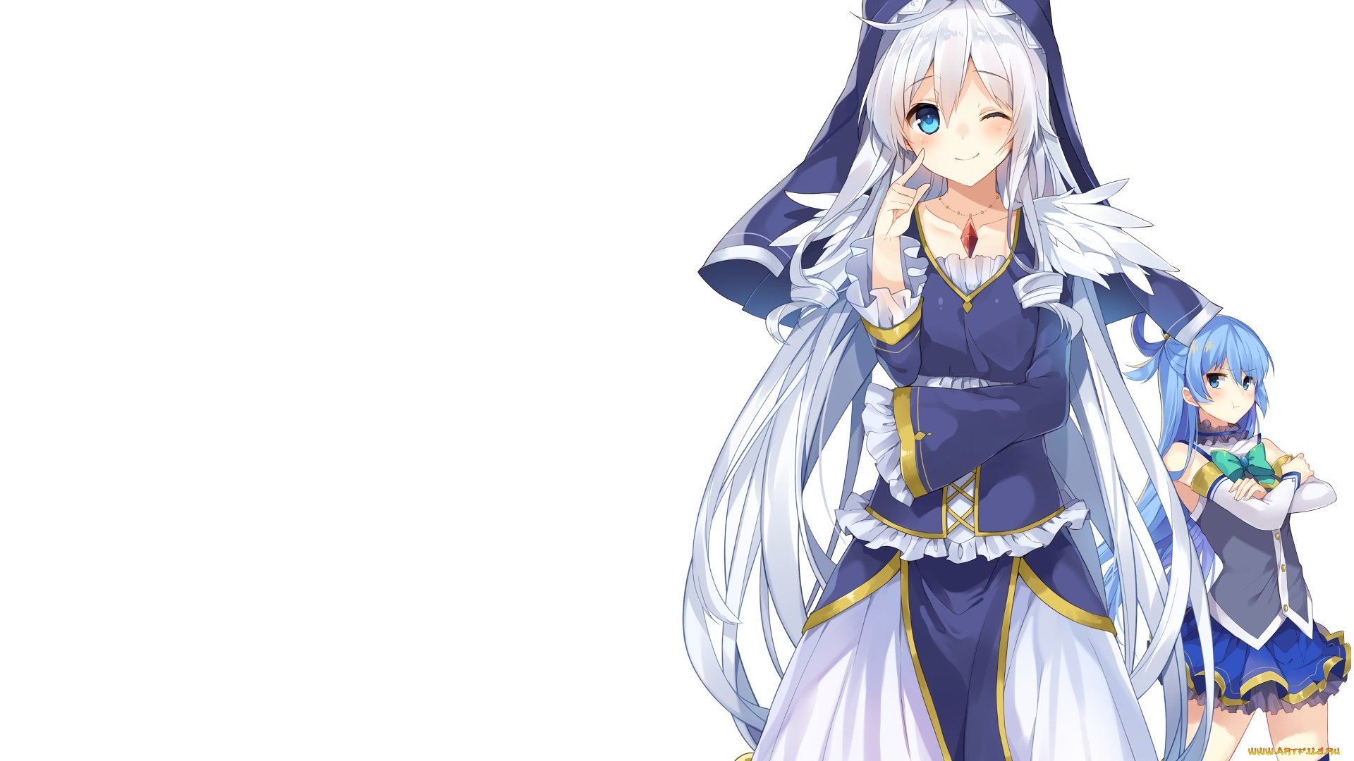 аниме, kono, subarashii, sekai, ni, shukufuku, wo, фон, взгляд, девушка