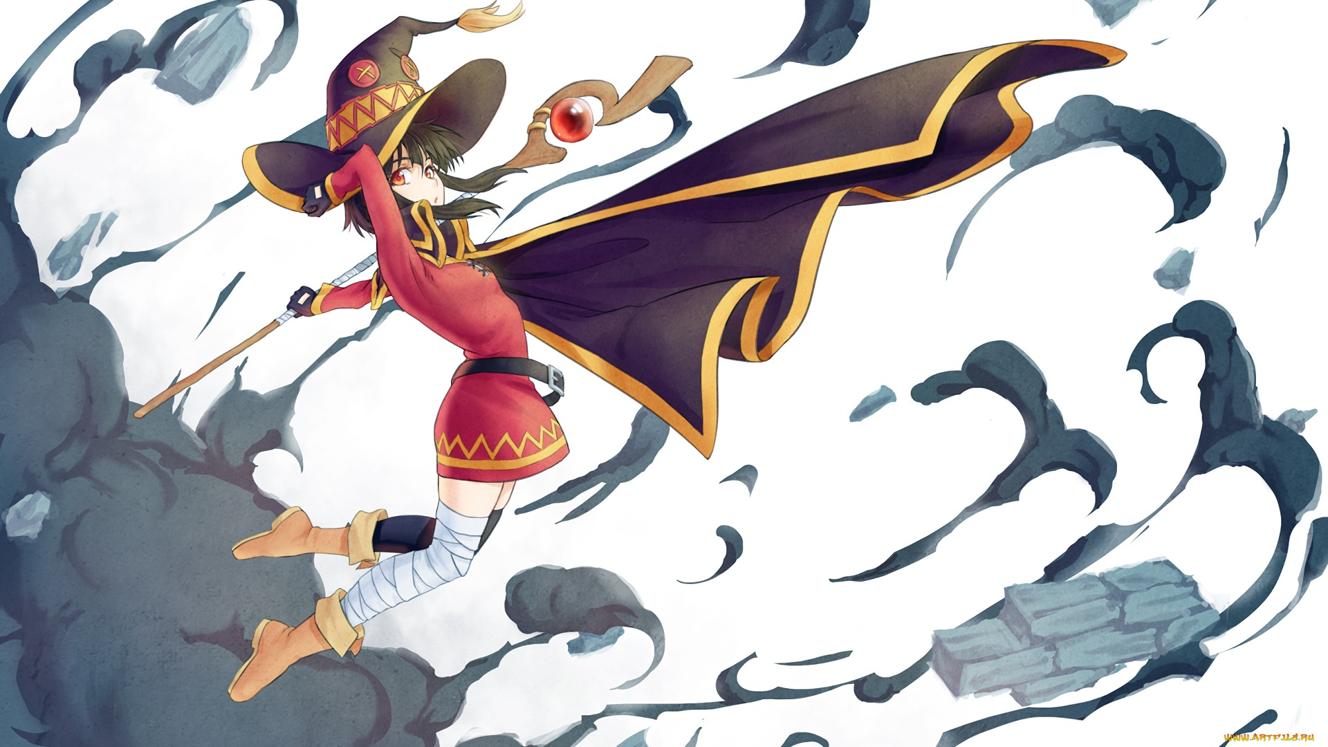 аниме, kono, subarashii, sekai, ni, shukufuku, wo, взгляд, фон, девушка