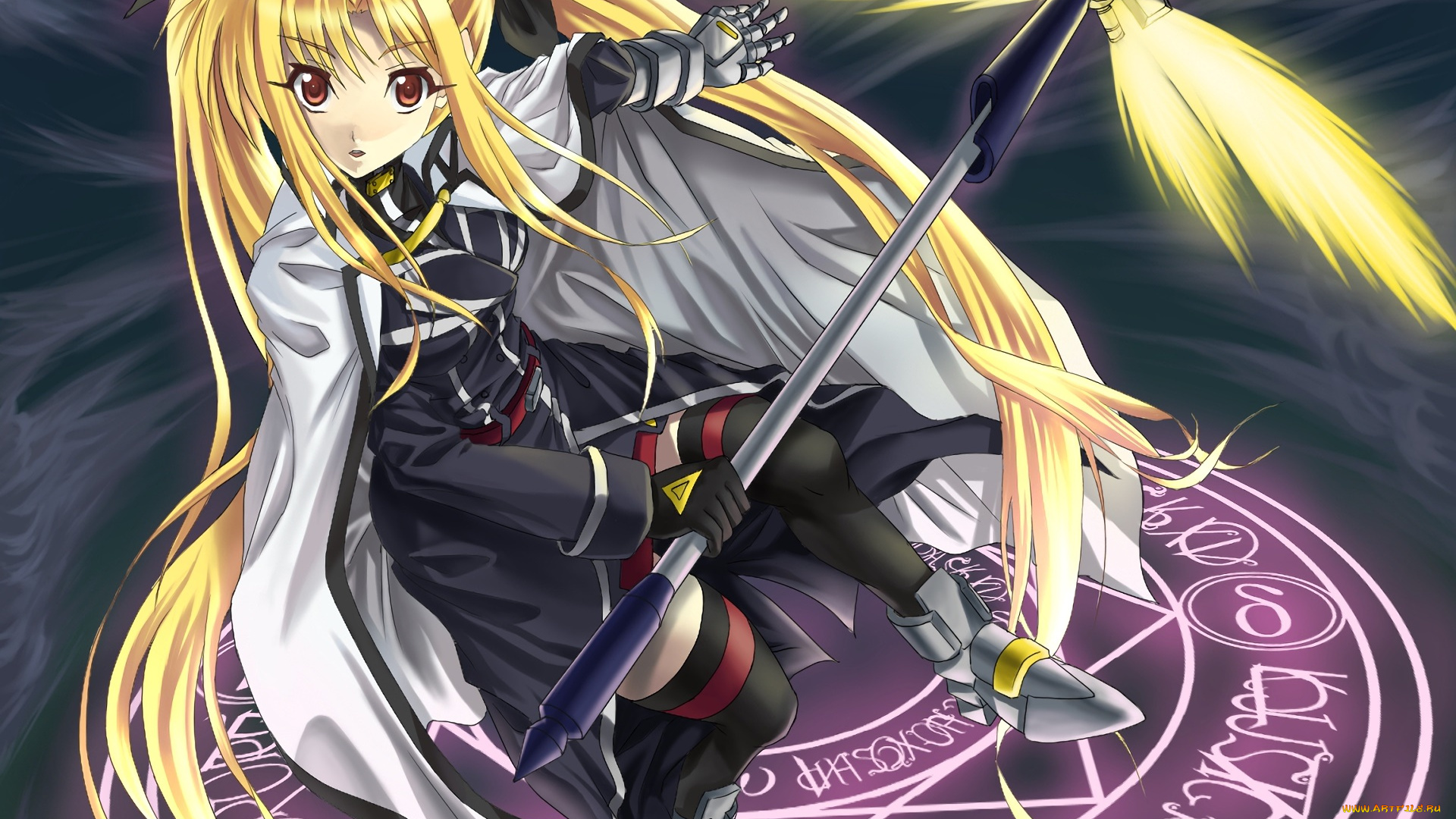 аниме, mahou, sensei, negima, фон, взгляд, девушка