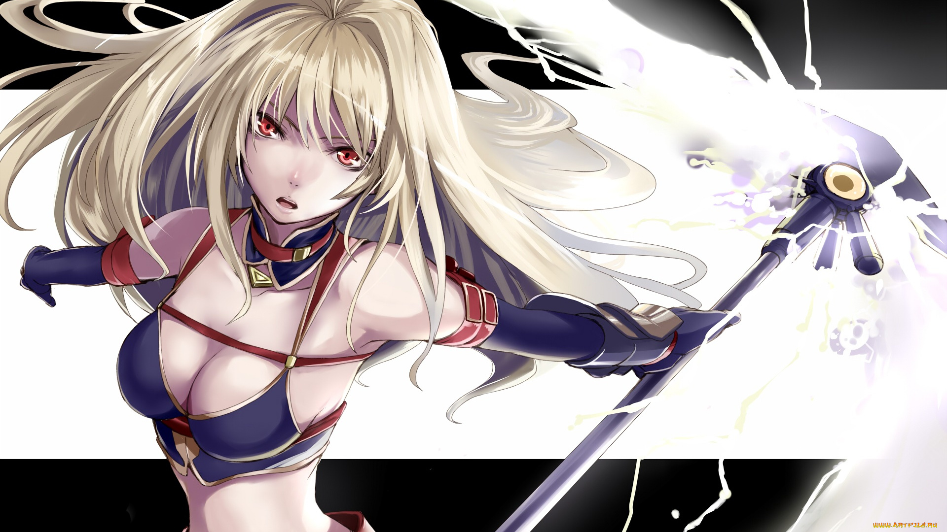 аниме, mahou, shoujo, lyrical, nanoha, взгляд, фон, девушка