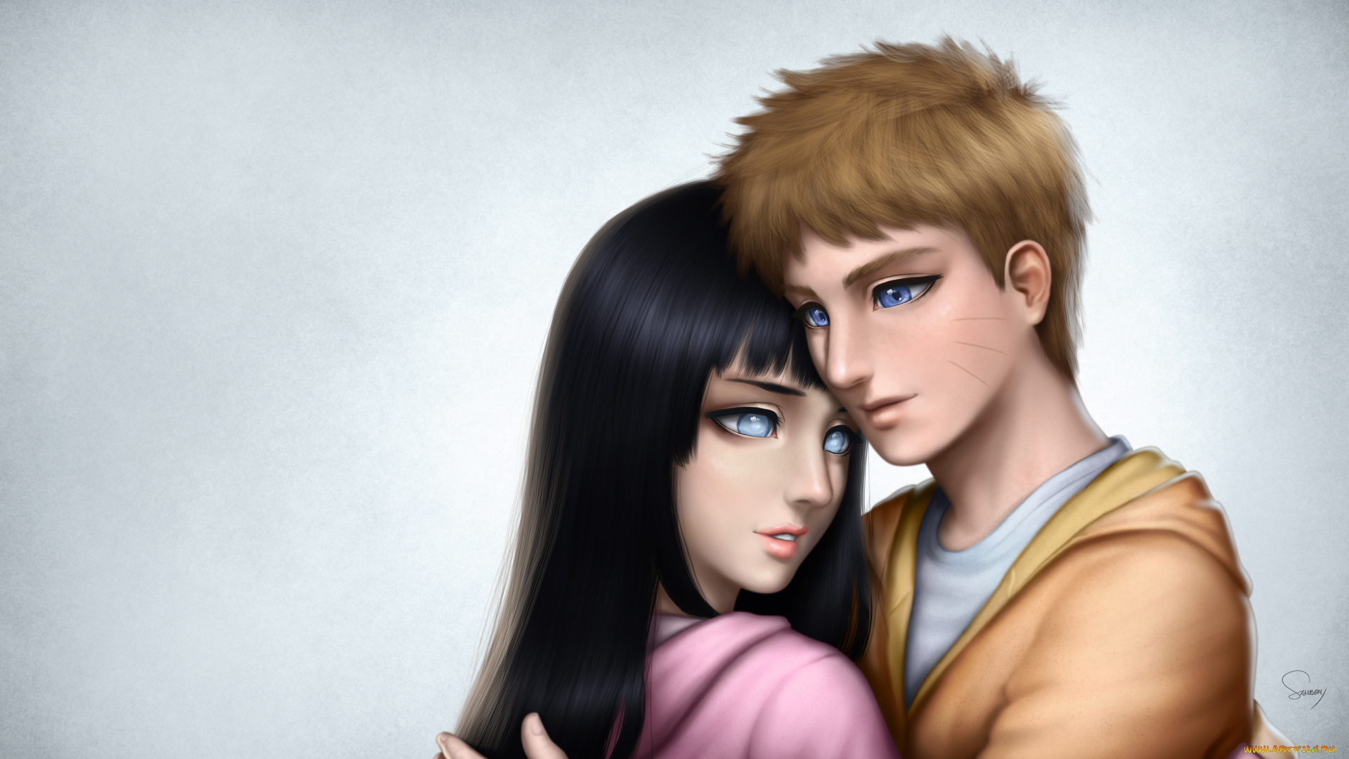 аниме, naruto, art, samdelatorre, uzumaki, hyuga, hinata