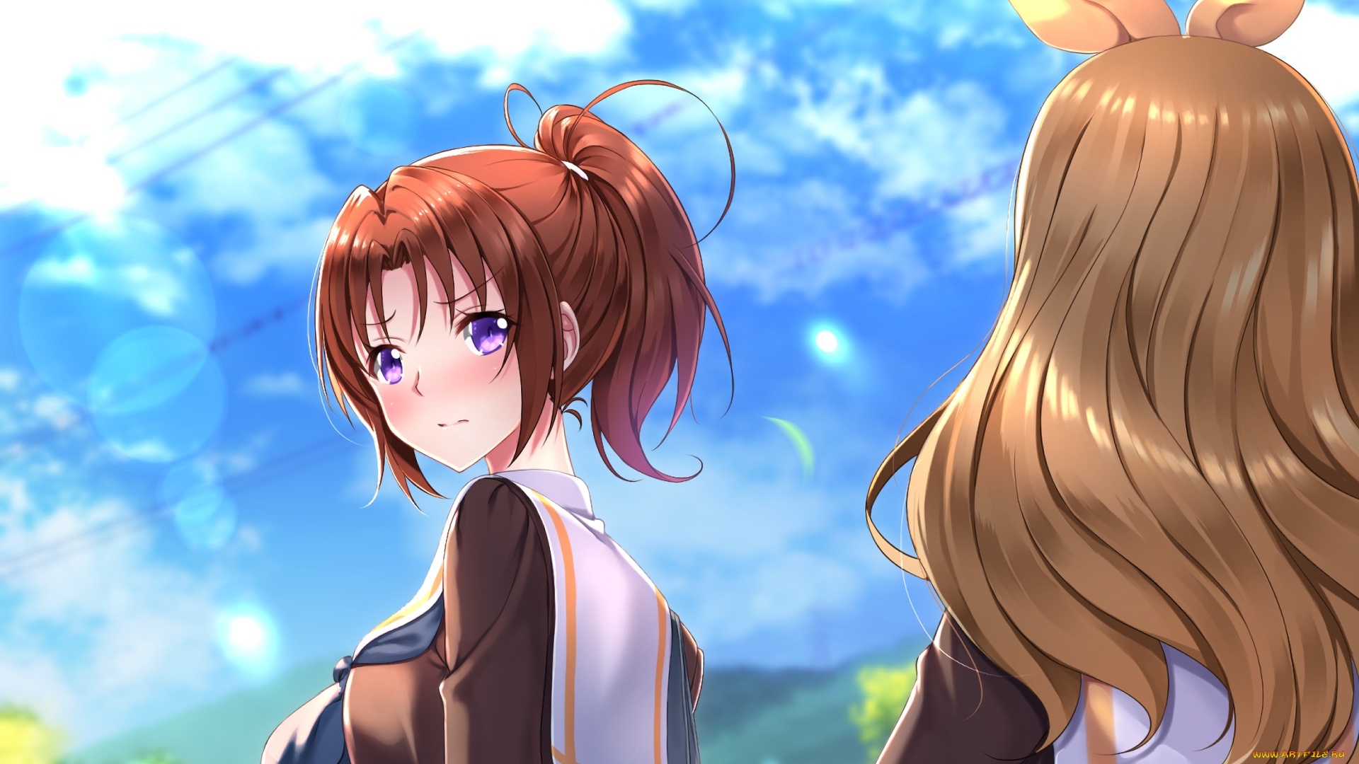 аниме, sound, horizon, фон, взгляд, девушка