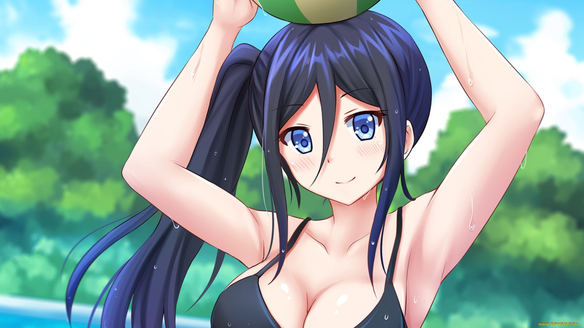 аниме, sound, horizon, фон, взгляд, девушка