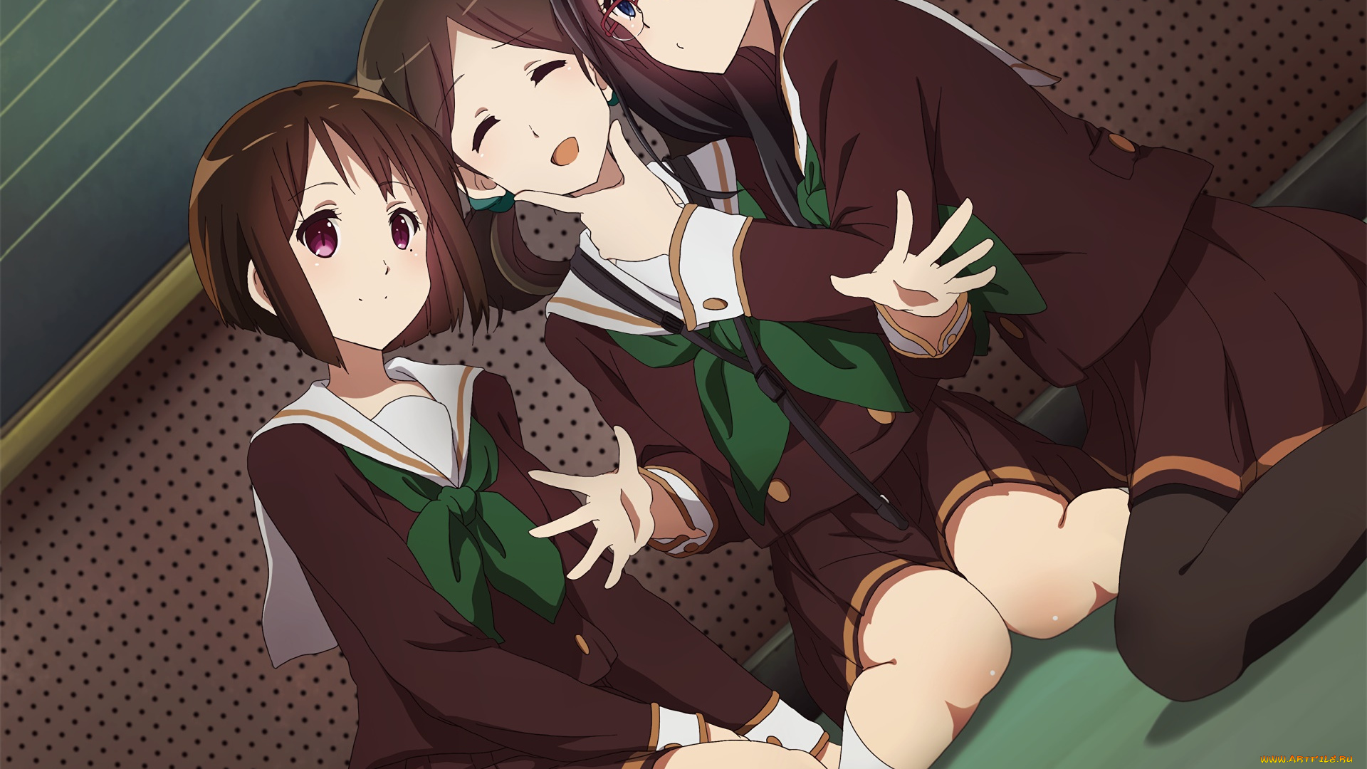 аниме, sound, horizon, фон, взгляд, девушки