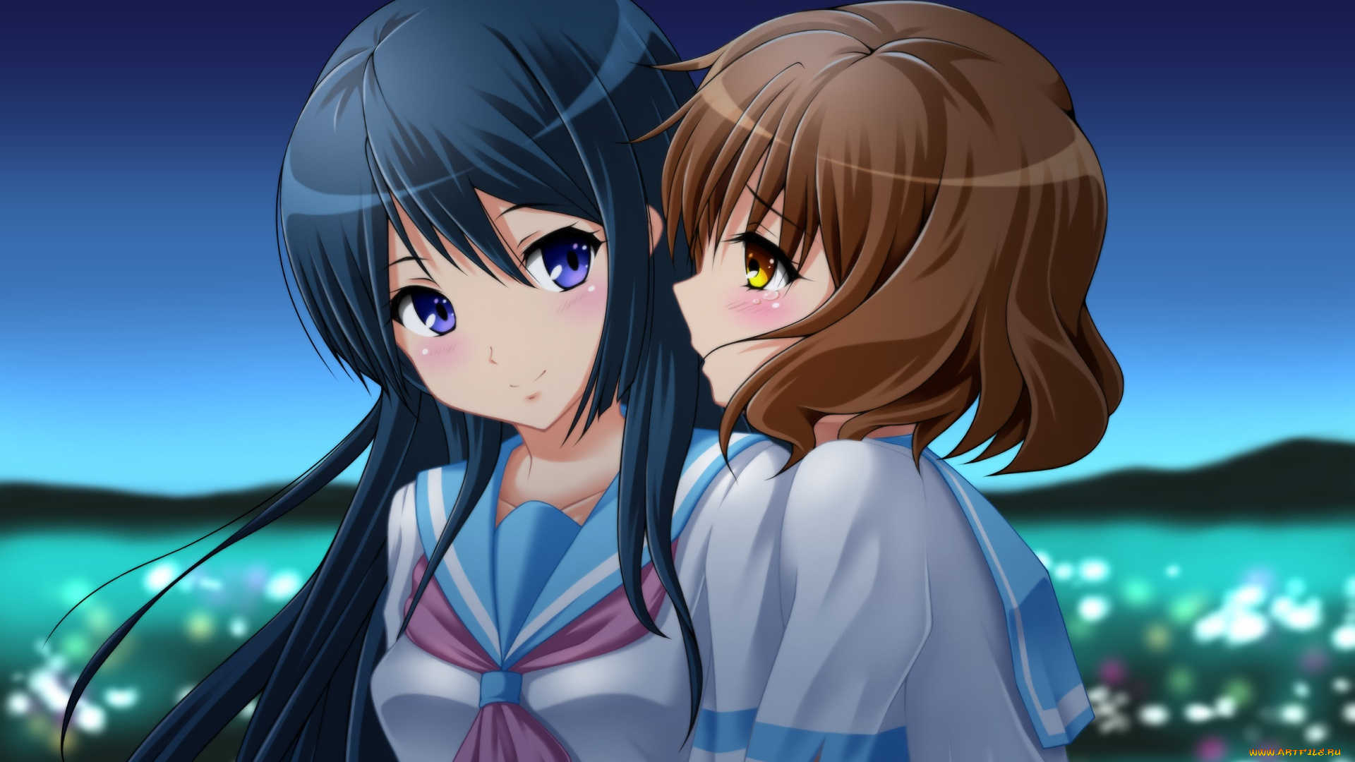 аниме, sound, horizon, фон, взгляд, девушки