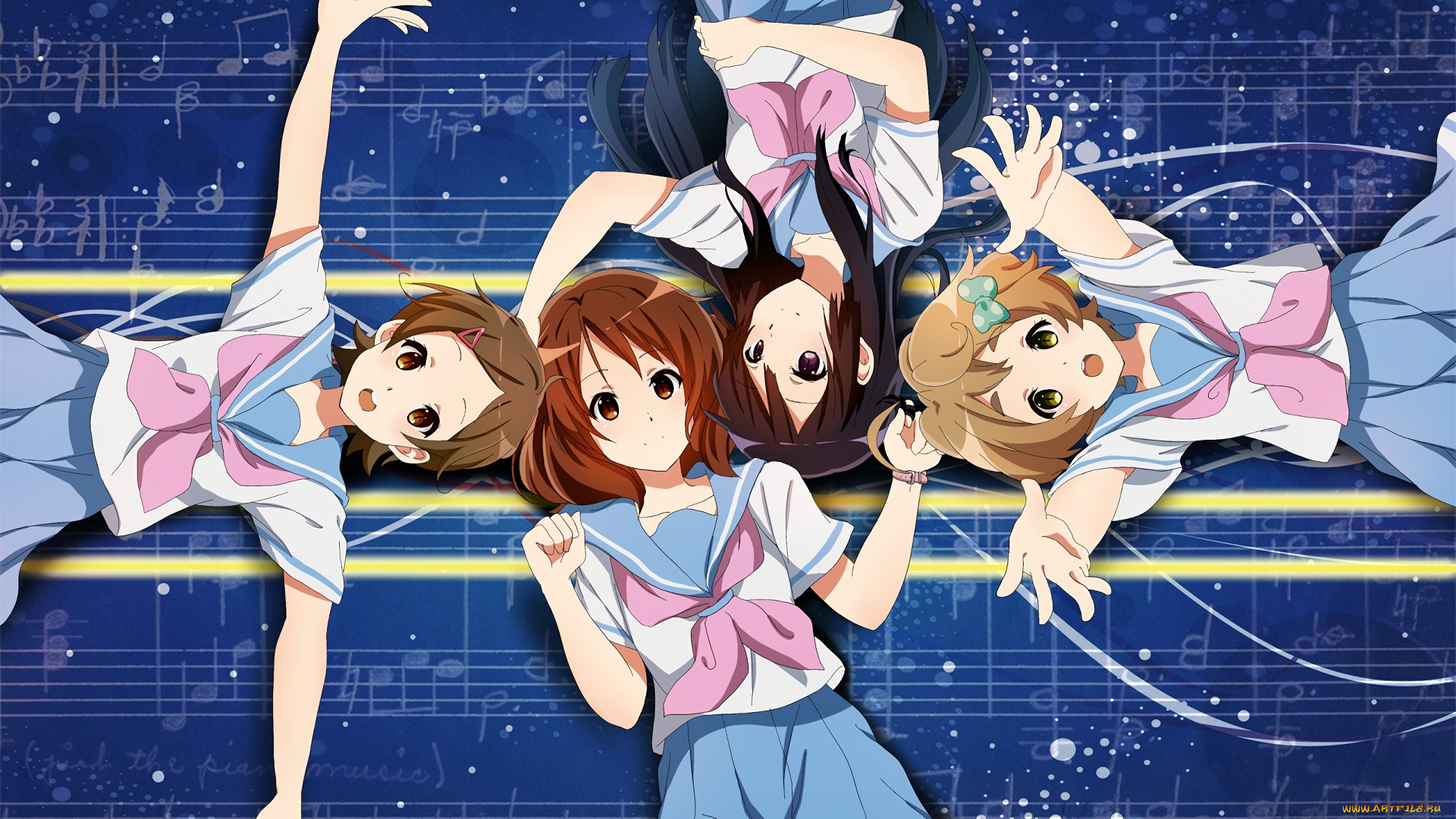 аниме, sound, horizon, фон, взгляд, девушки