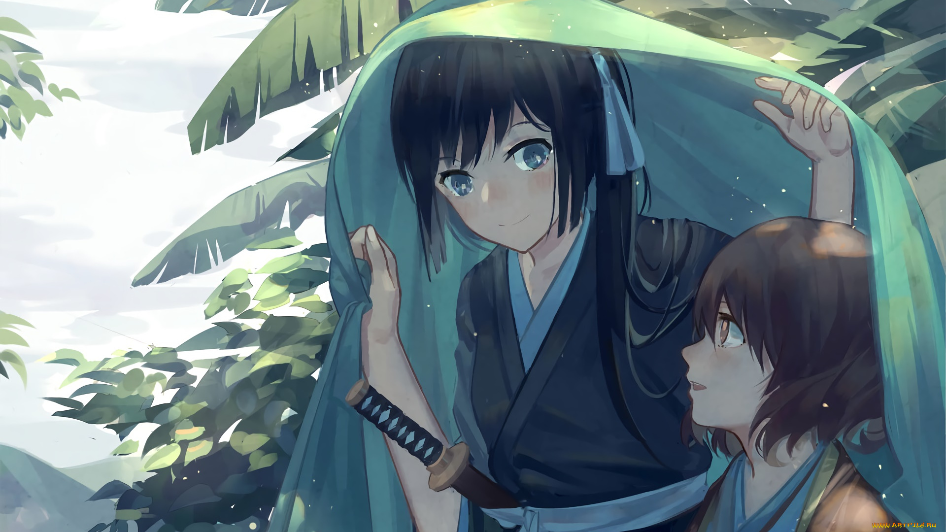 аниме, sound, horizon, взгляд, девушки, фон