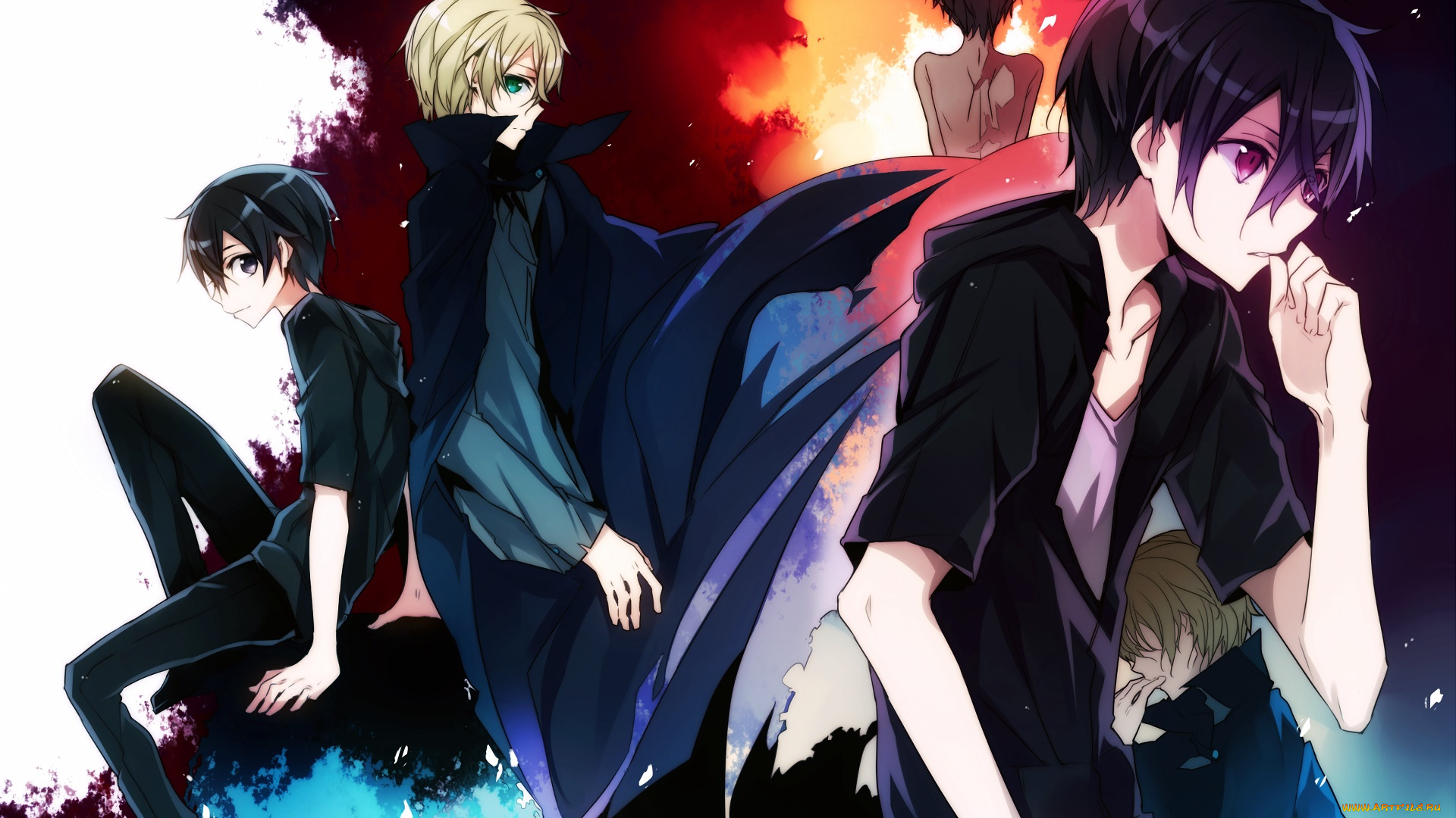 аниме, sword, art, online, девушка, взгляд, фон