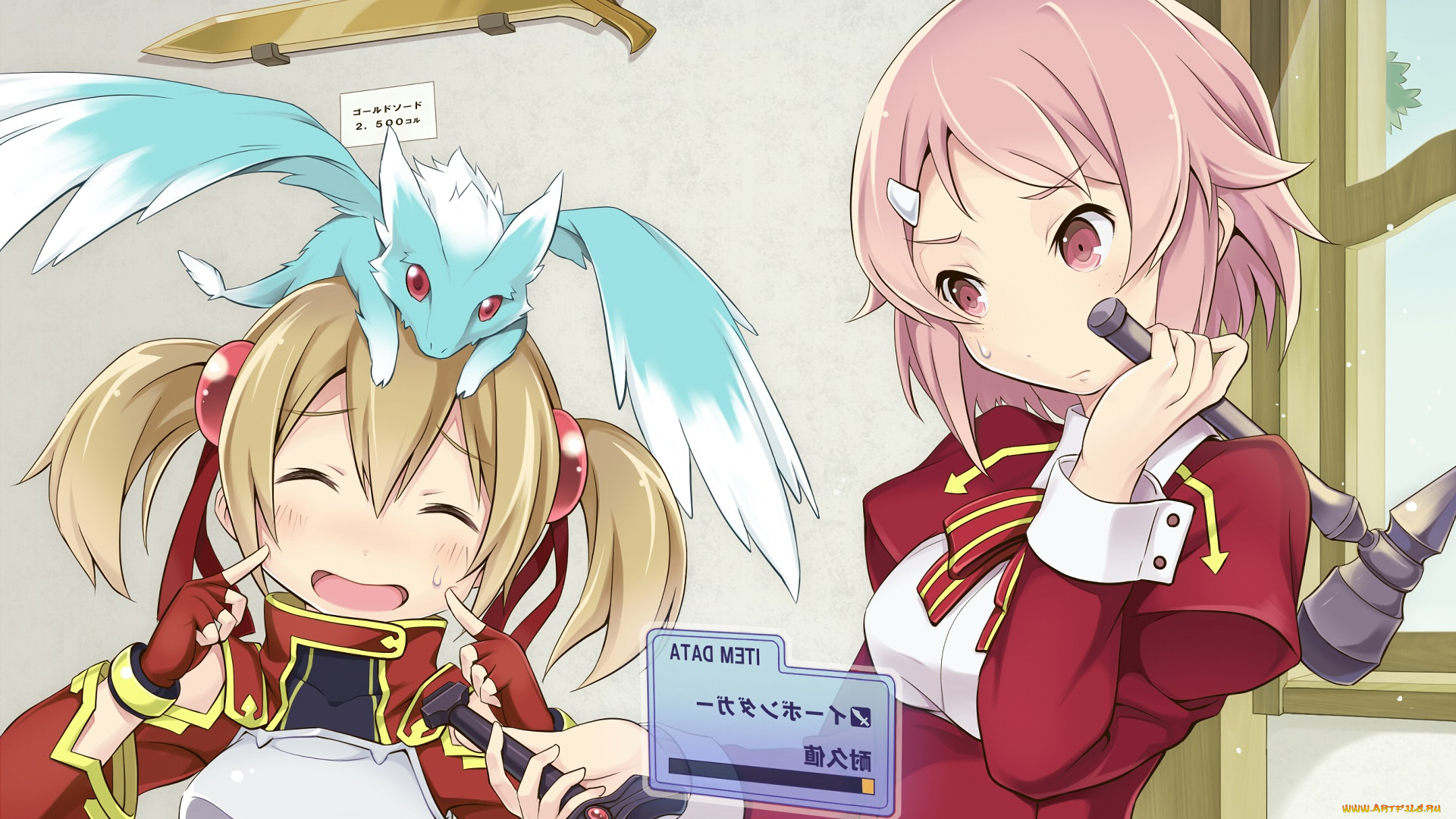 аниме, sword, art, online, фон, взгляд, девушки