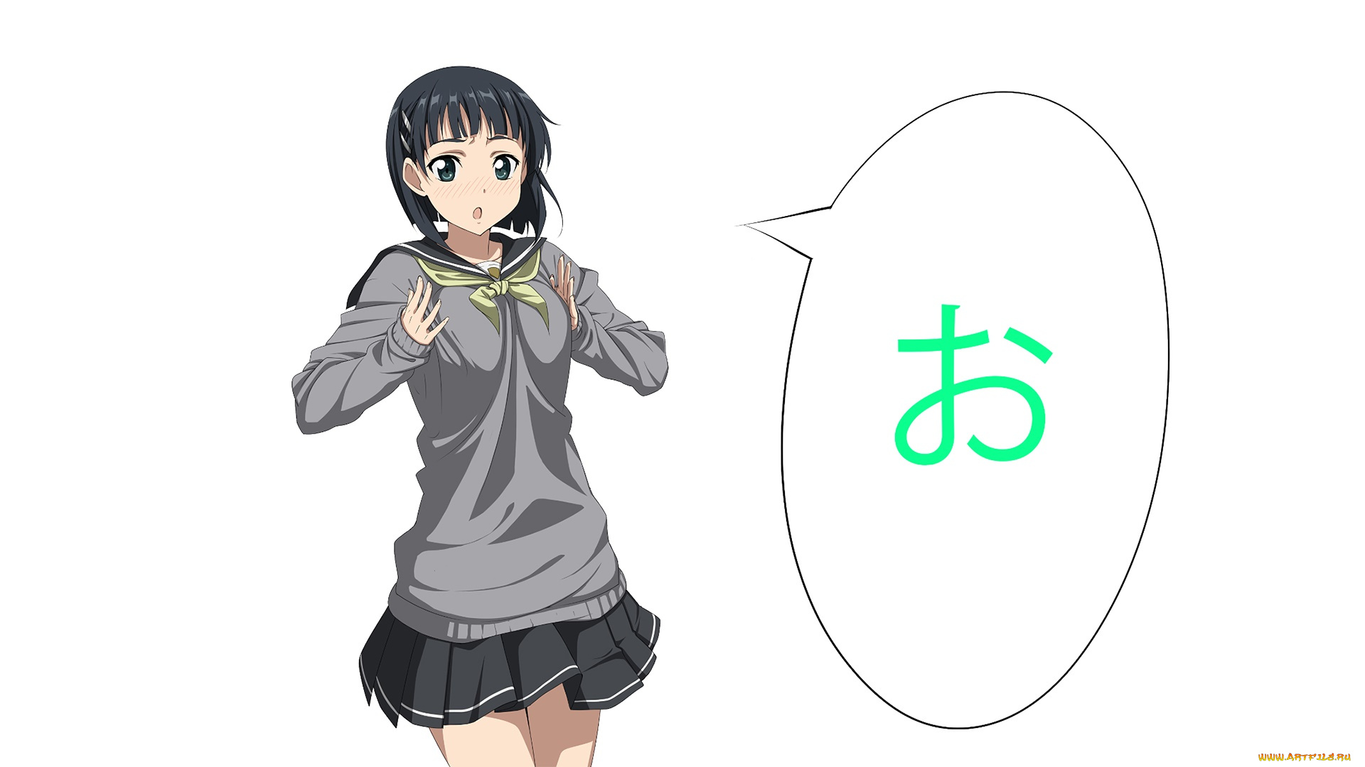 аниме, sword, art, online, взгляд, девушка, фон