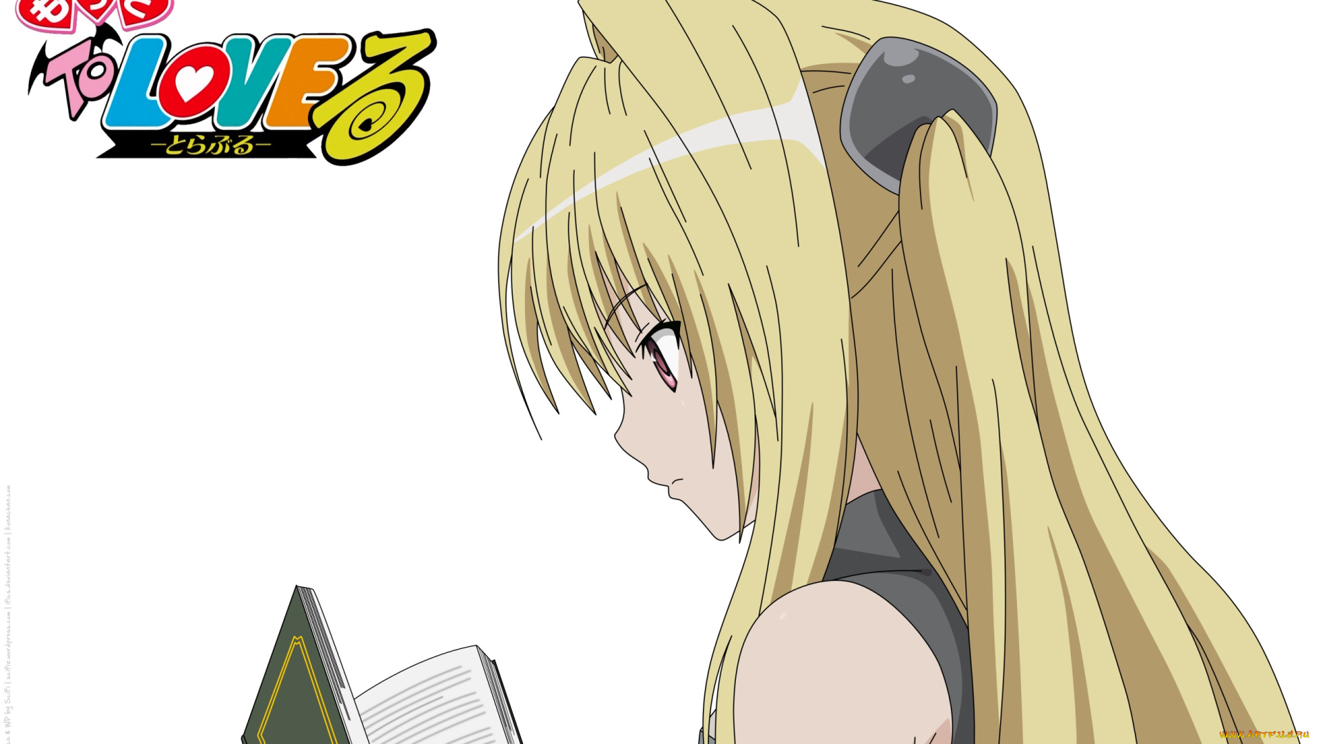 аниме, to, love, ru, девушка, фон, взгляд