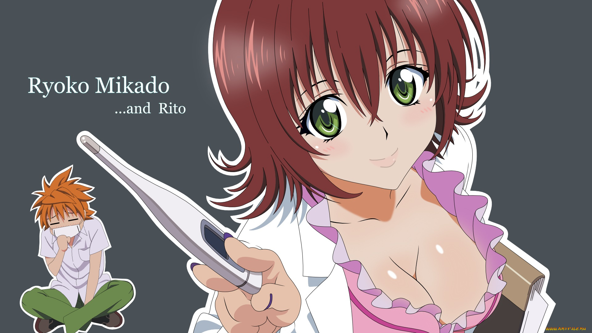 аниме, to, love, ru, девушка, фон, взгляд