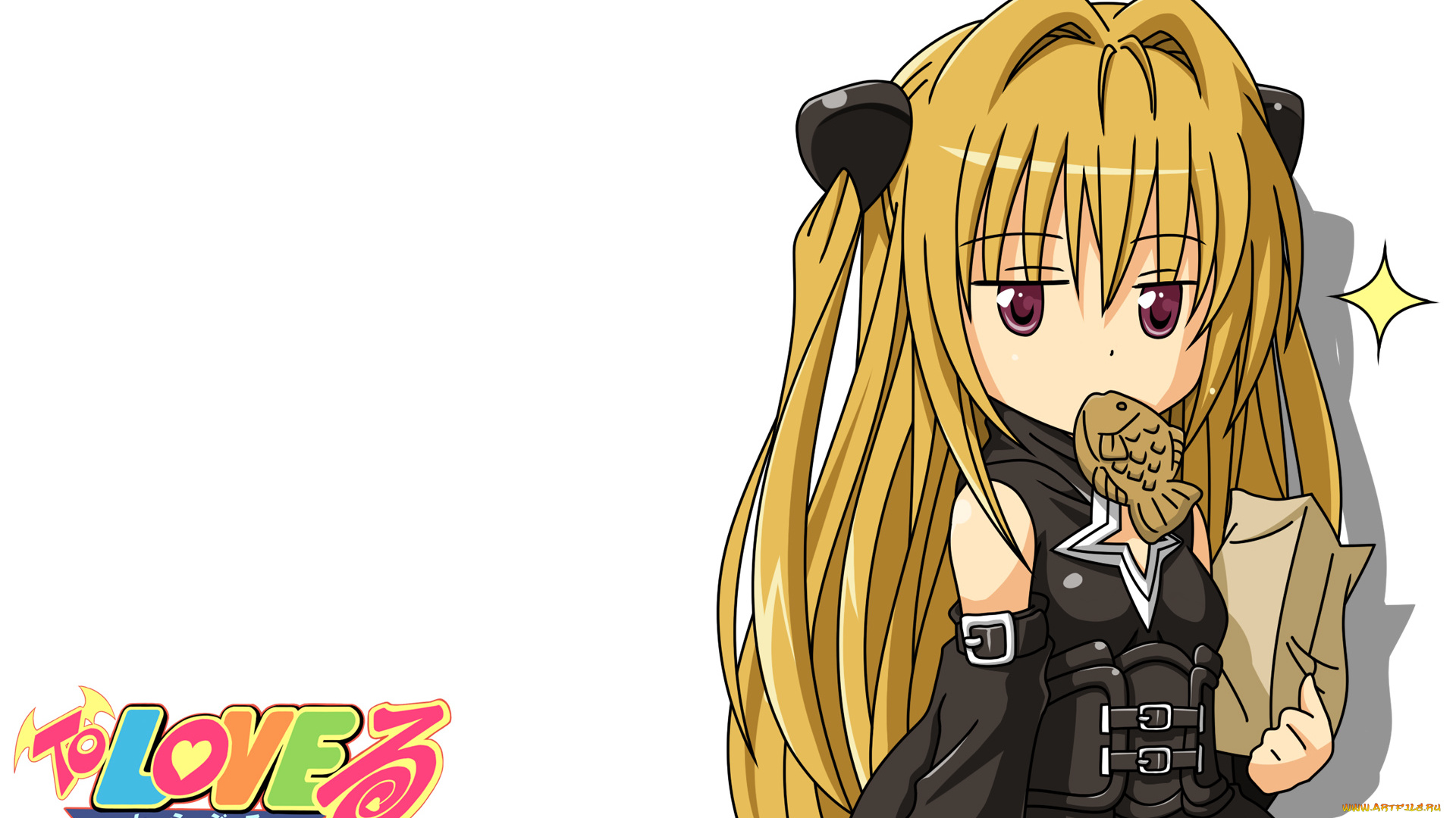 аниме, to, love, ru, взгляд, девушка, фон