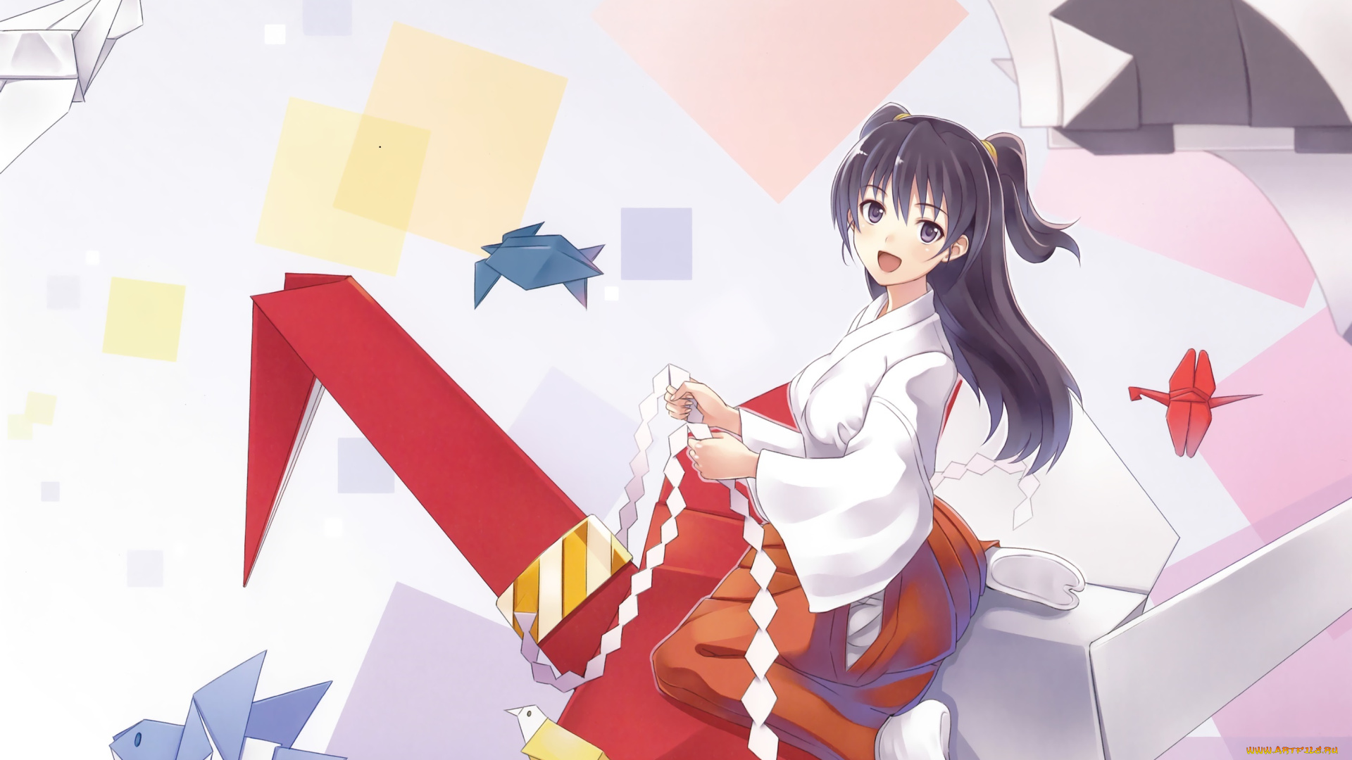 аниме, unknown, , другое, девушка, взгляд, фон