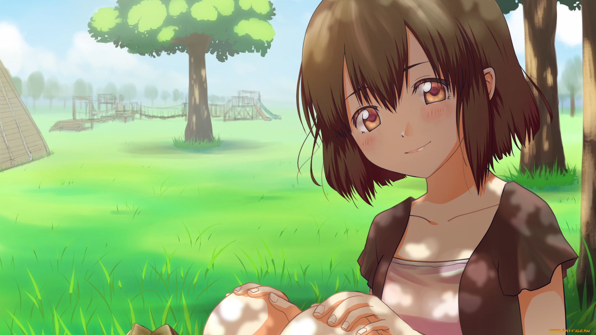 аниме, unknown, , другое, фон, взгляд, девушка