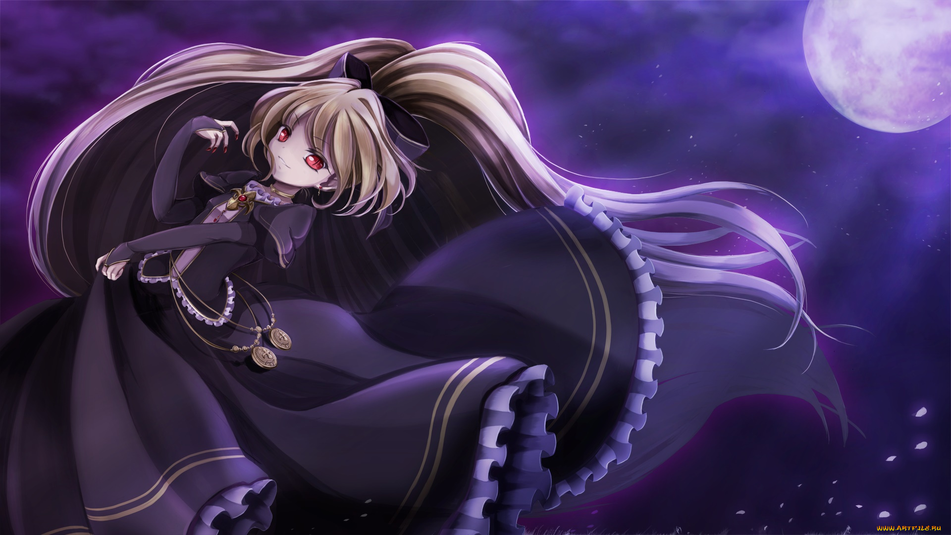 аниме, unknown, , другое, фон, взгляд, девушка