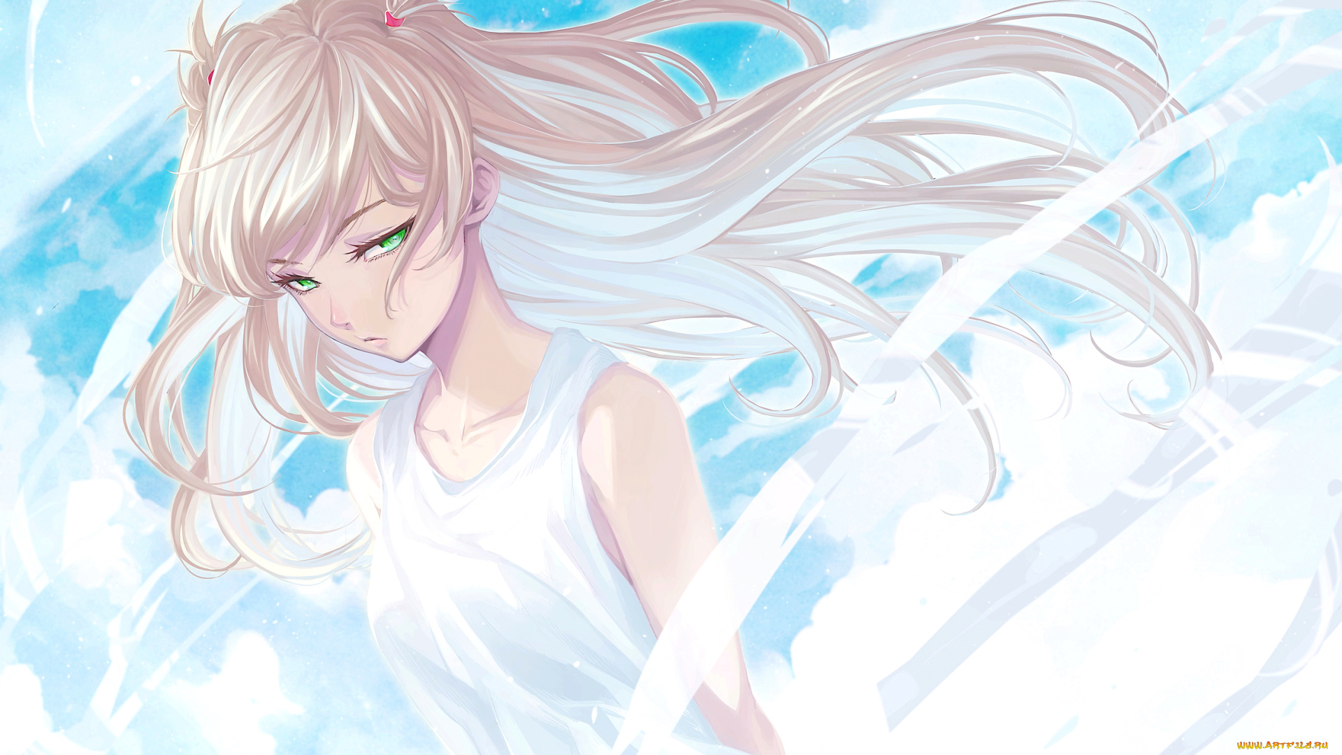 аниме, unknown, , другое, фон, взгляд, девушка