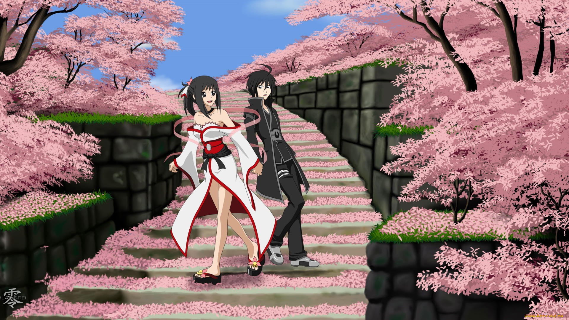 аниме, unknown, , другое, взгляд, фон, девушка