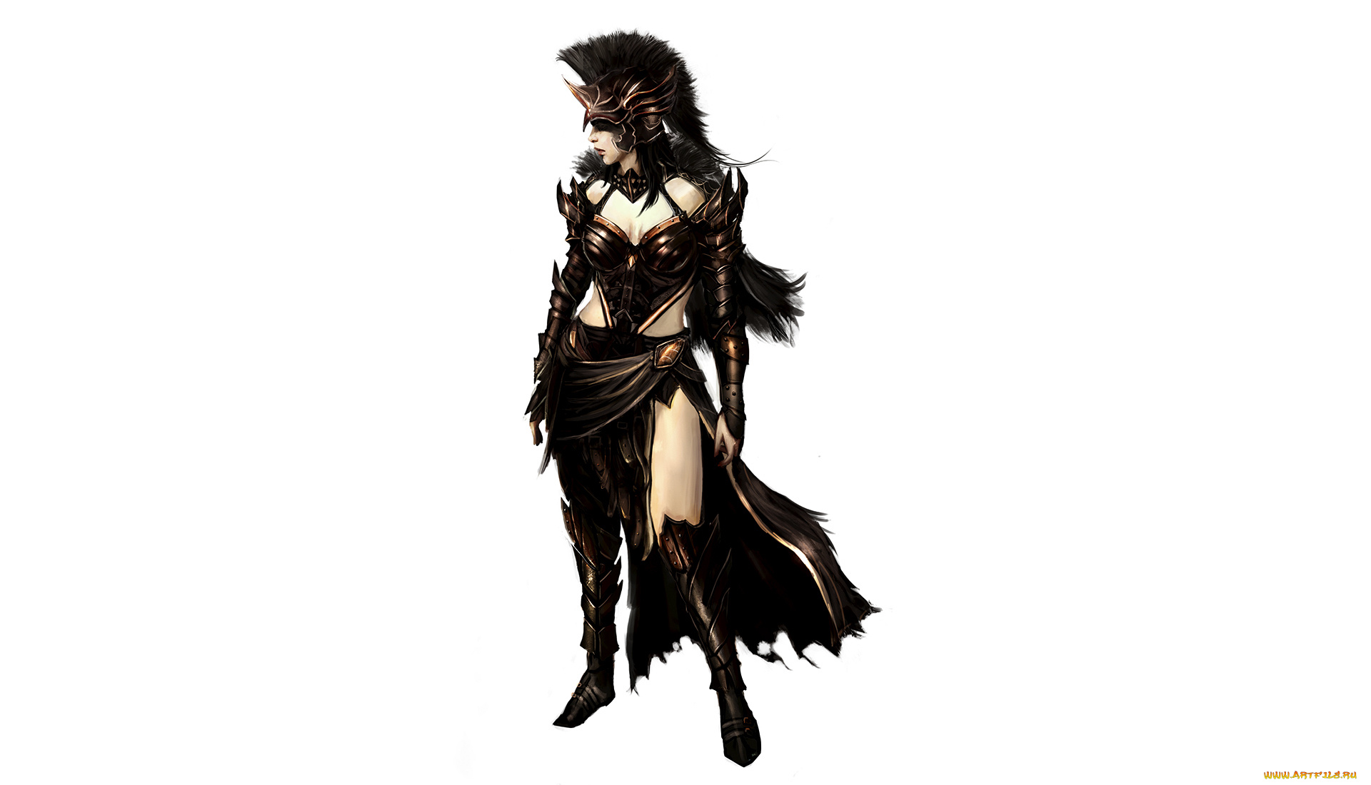 рисованное, люди, униформа, фон, девушка