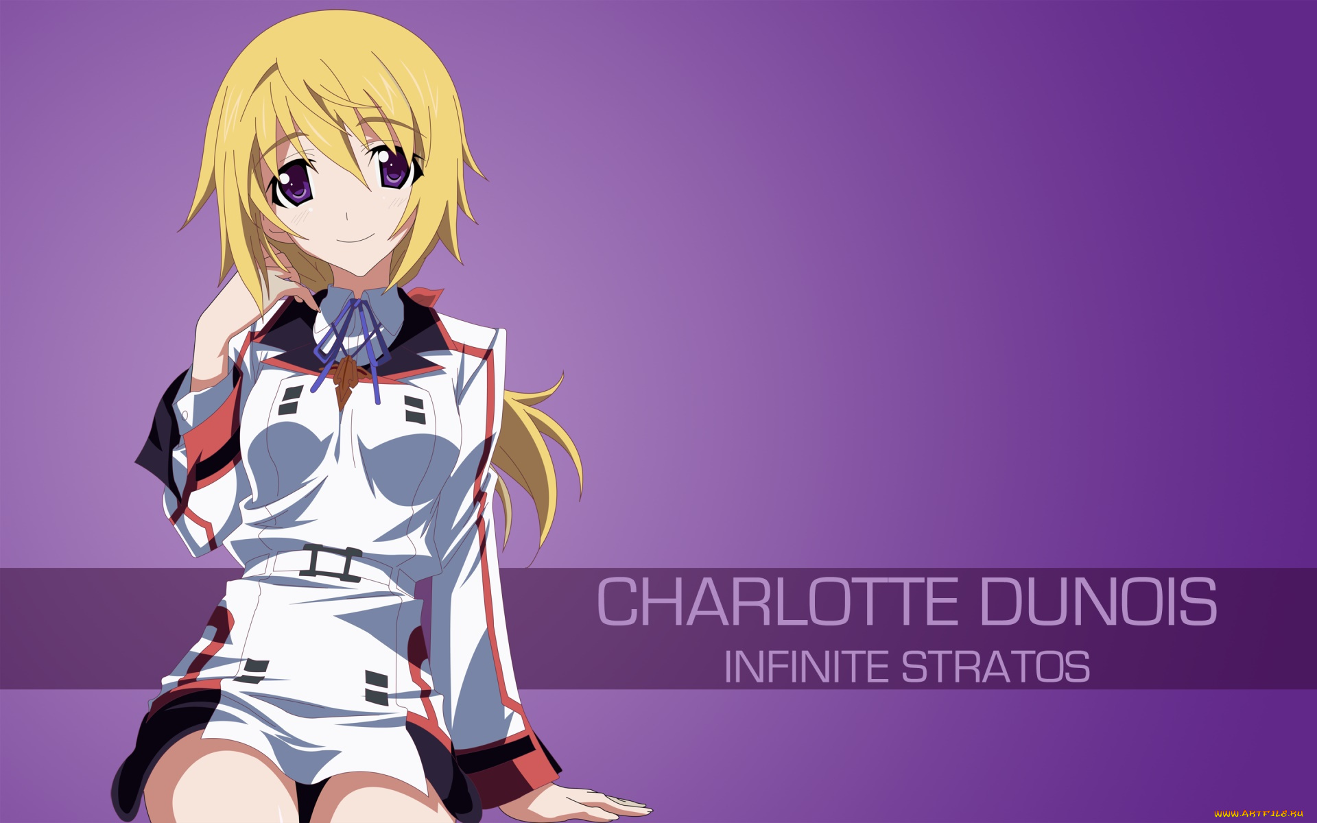 аниме, infinite, stratos, фон, взгляд, девушка