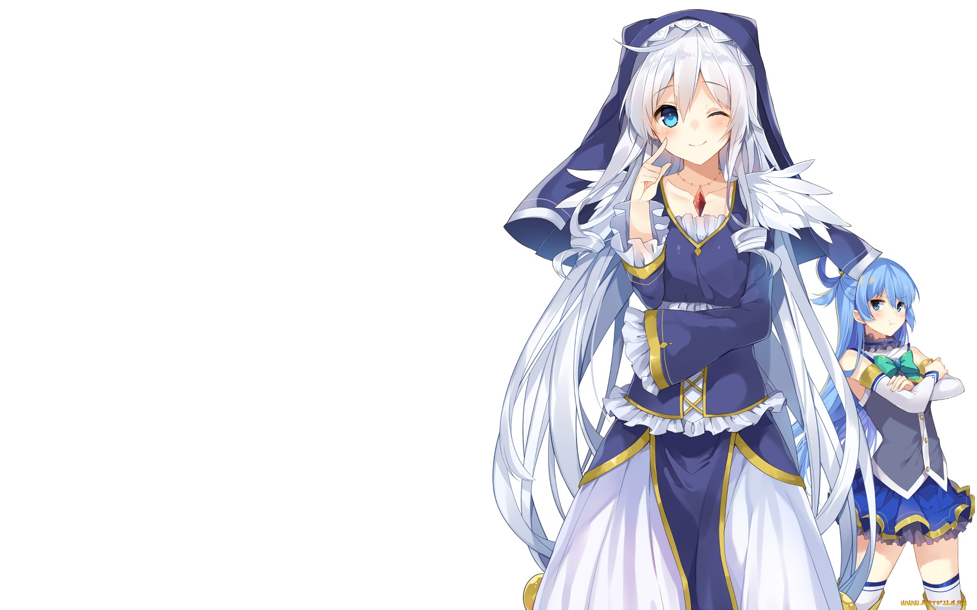 аниме, kono, subarashii, sekai, ni, shukufuku, wo, фон, взгляд, девушка