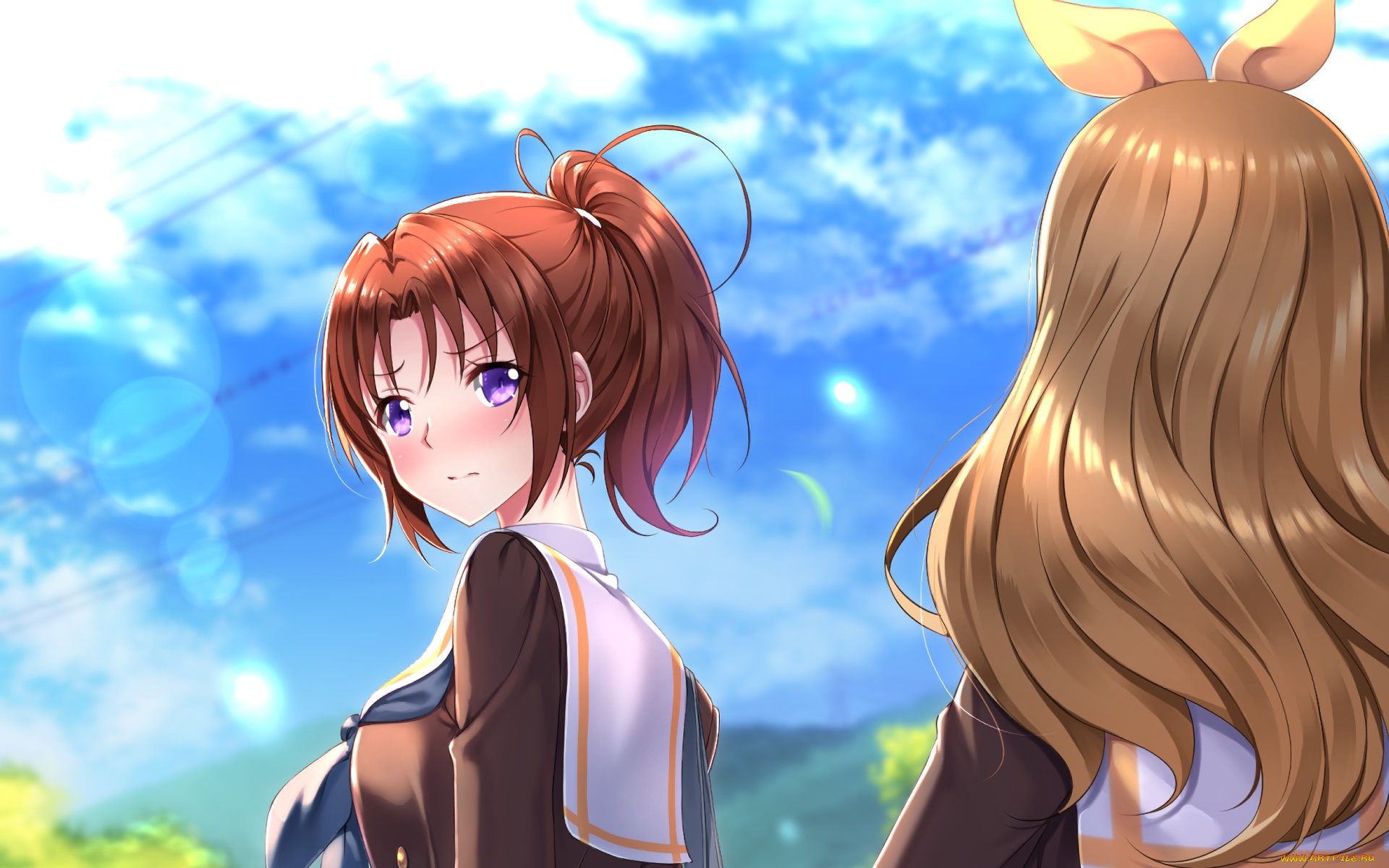 аниме, sound, horizon, фон, взгляд, девушка