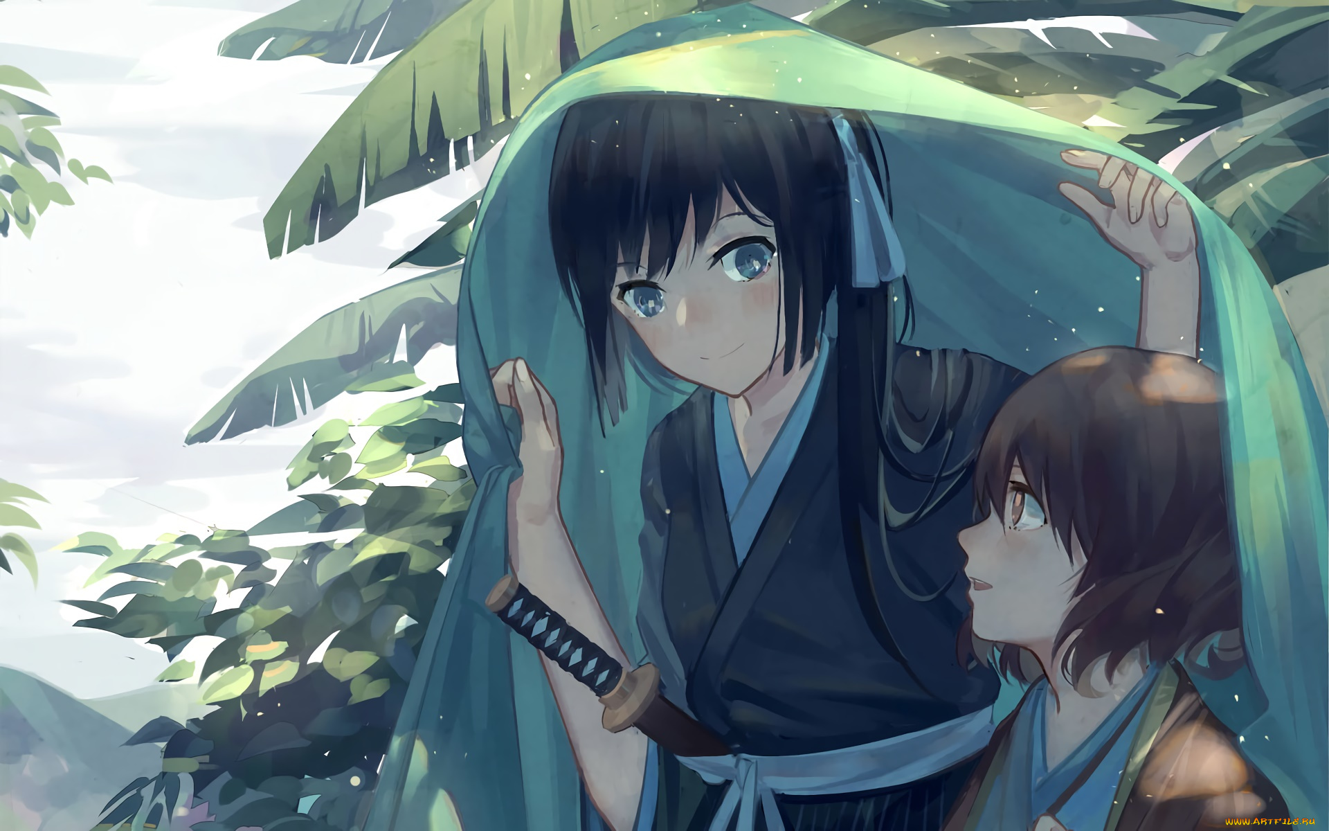 аниме, sound, horizon, взгляд, девушки, фон