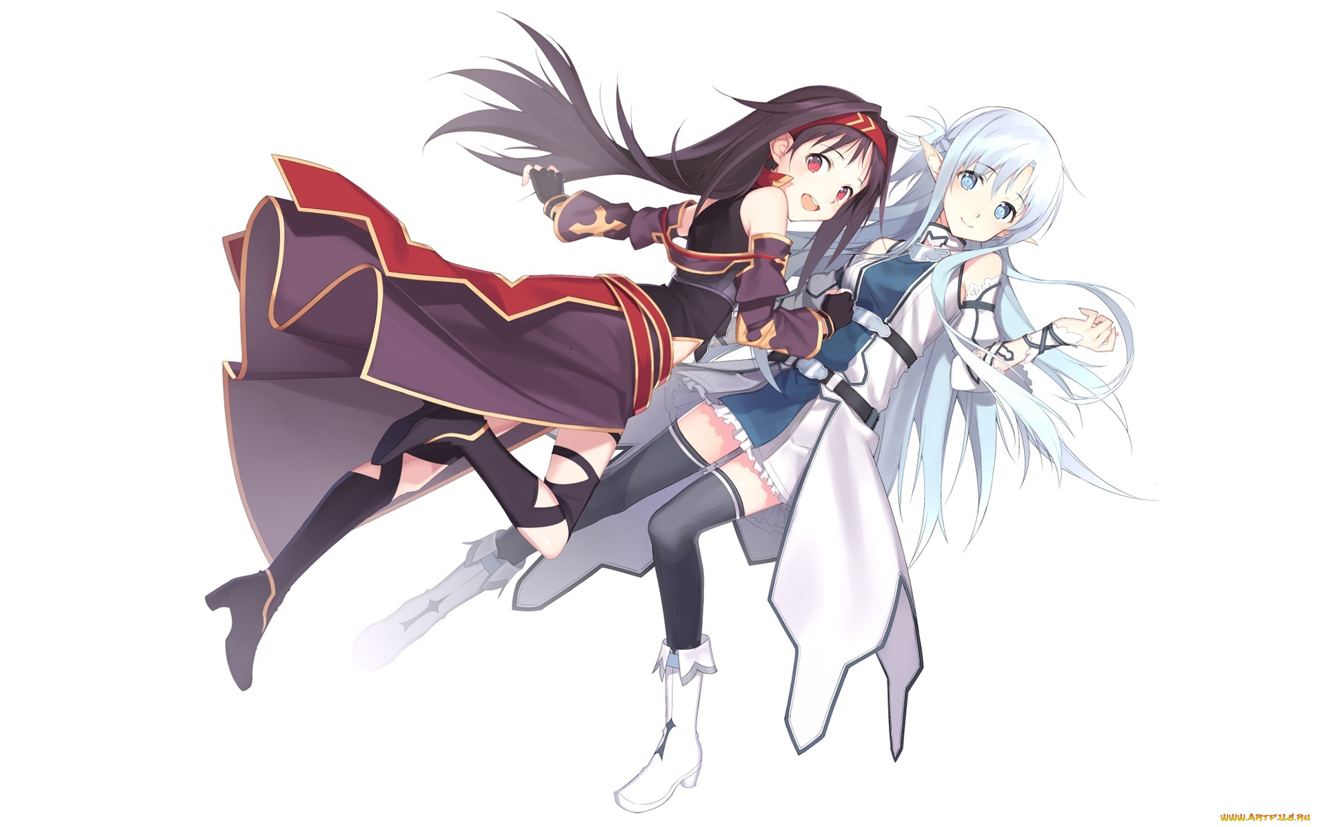 аниме, sword, art, online, взгляд, фон, девушка