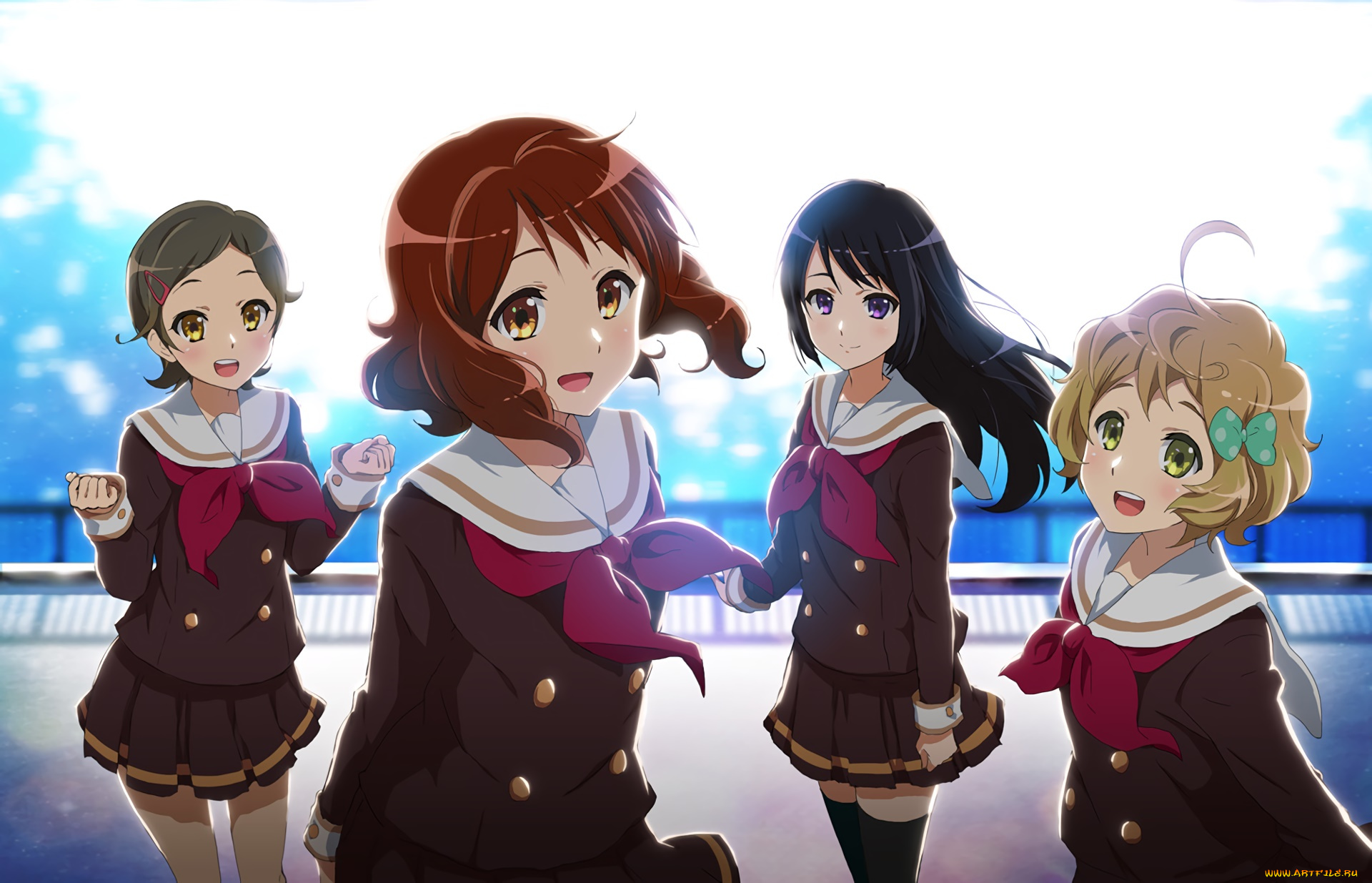 аниме, sound, horizon, взгляд, девушки, фон