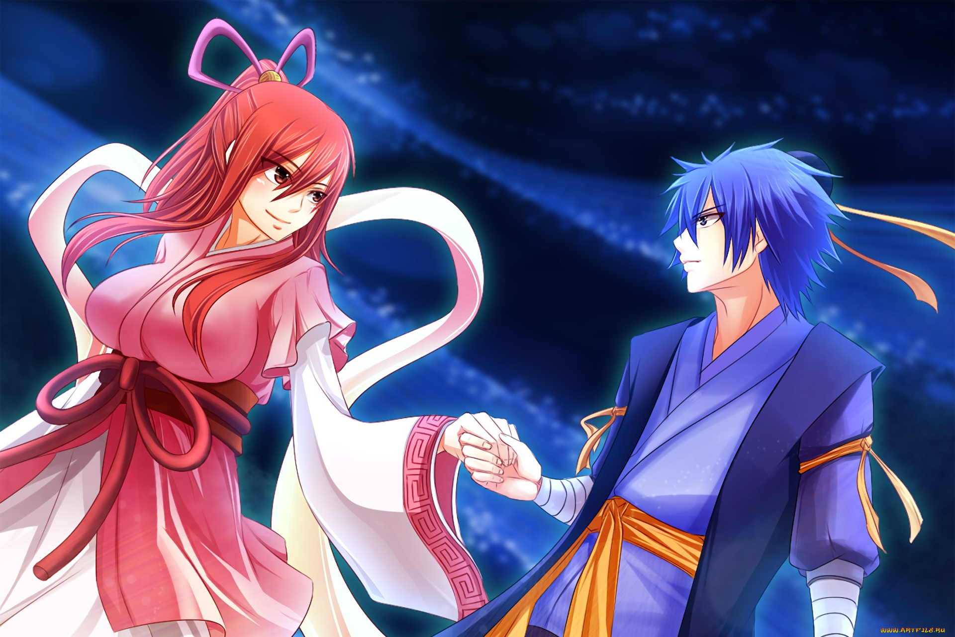 аниме, fairy, tail, взгляд, фон, девушки