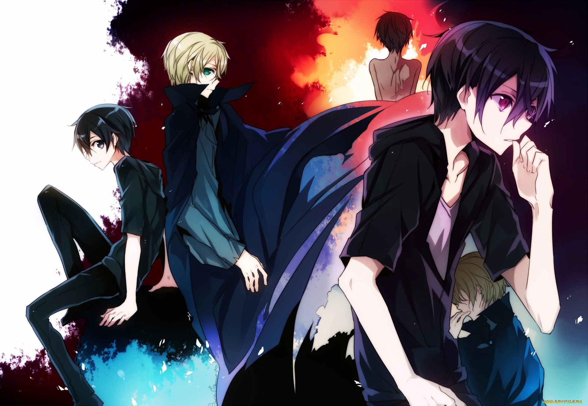 аниме, sword, art, online, девушка, взгляд, фон