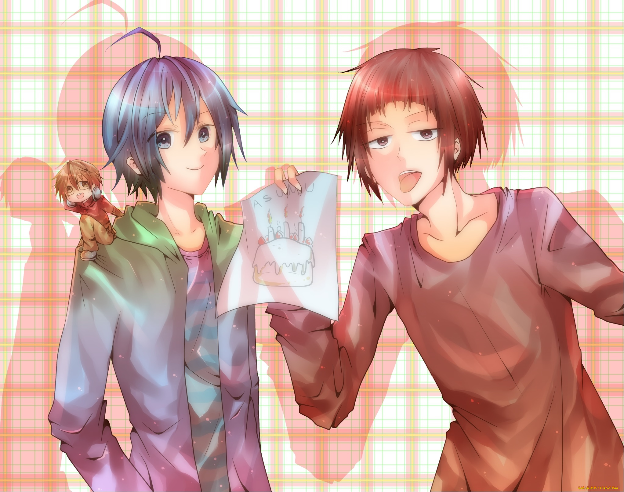 аниме, bakuman, парни