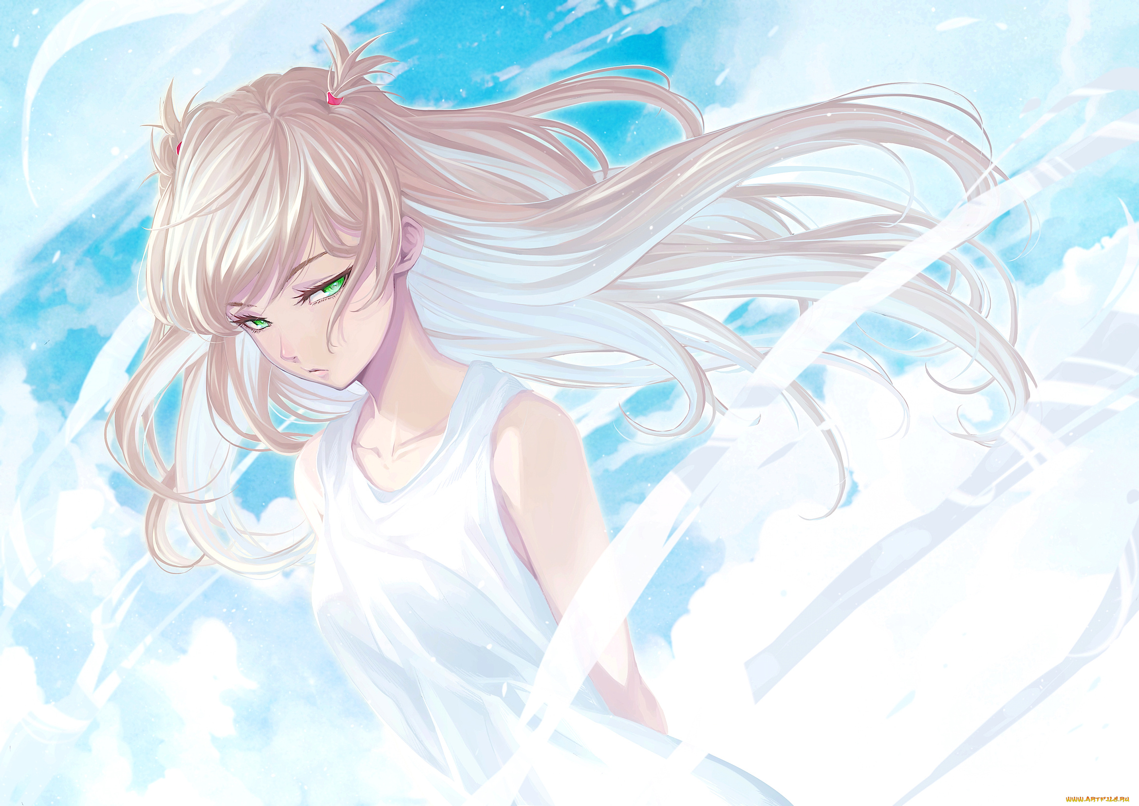 аниме, unknown, , другое, фон, взгляд, девушка