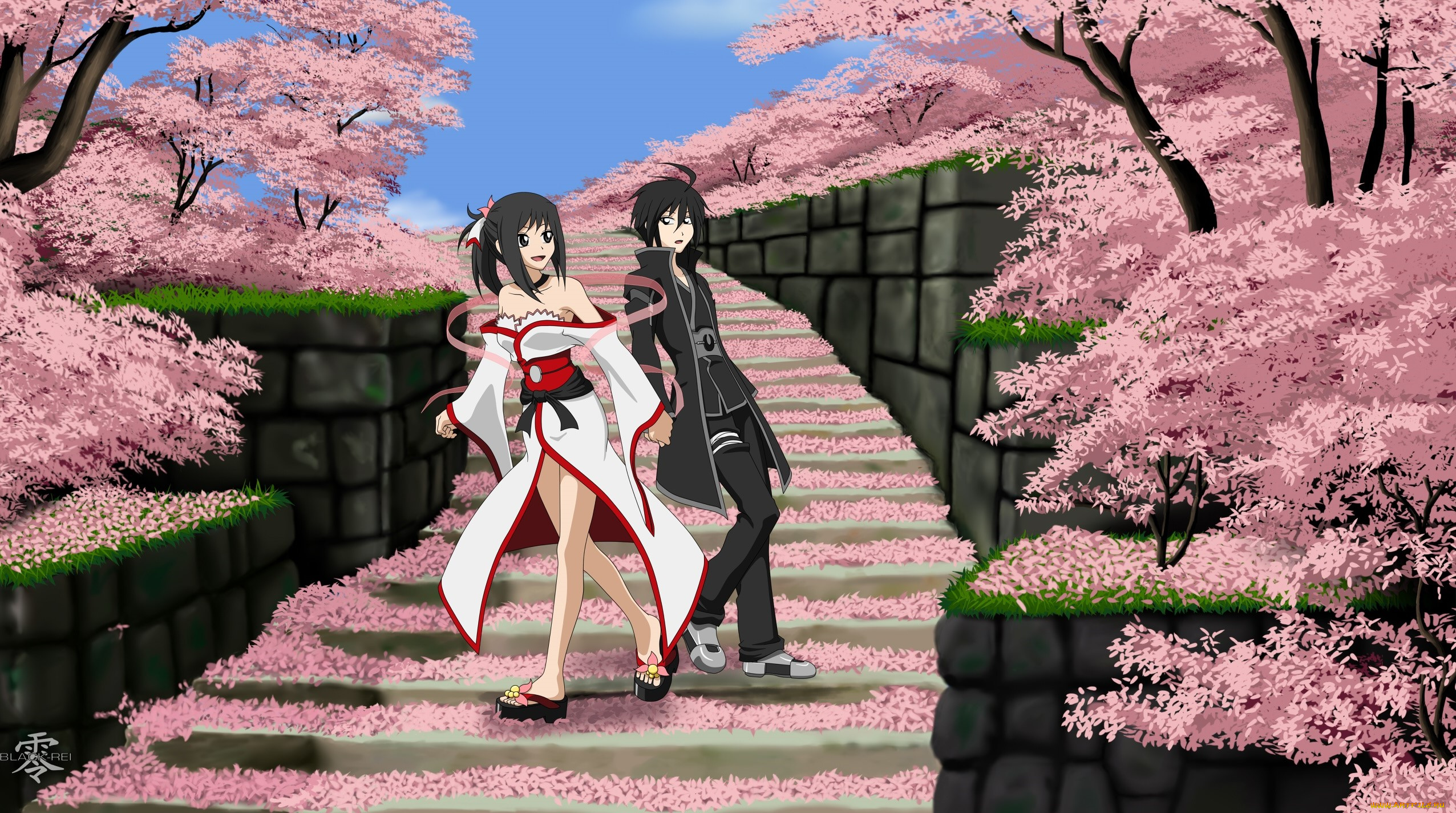 аниме, unknown, , другое, взгляд, фон, девушка